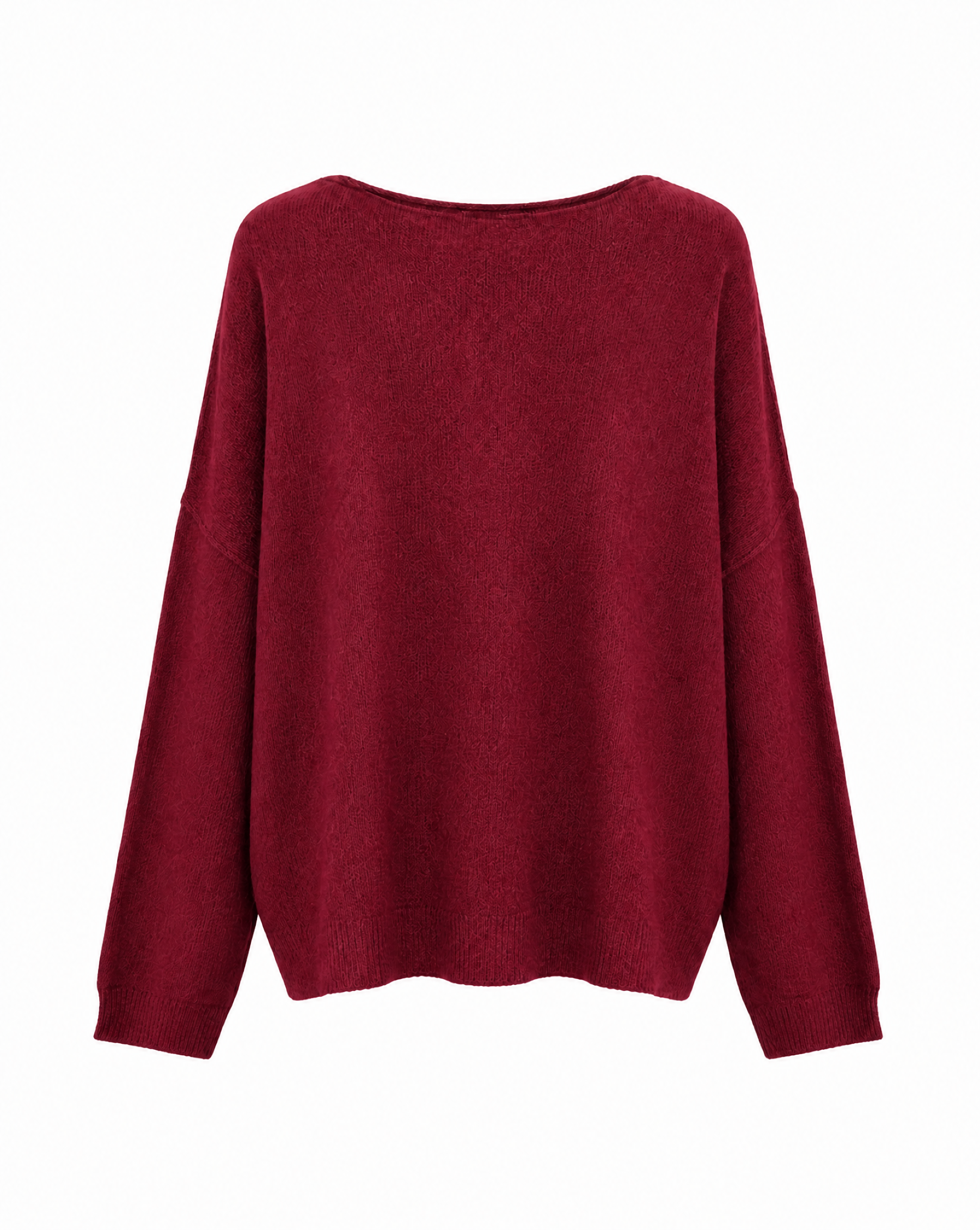 Strickpullover mit U-Boot-Ausschnitt