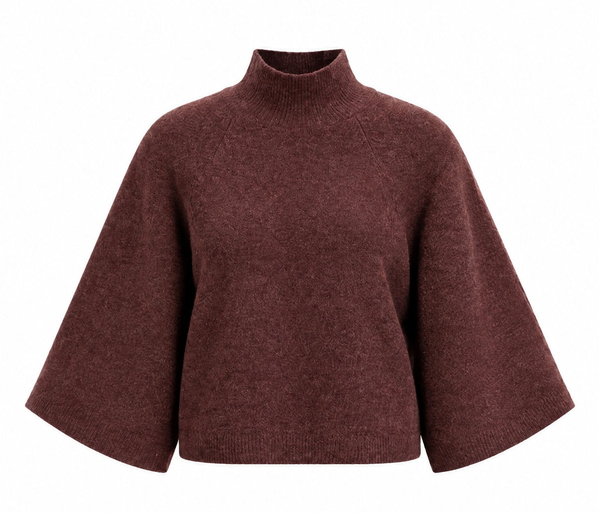 Yaya Strickpullover Bitter Chocolate Red Melange