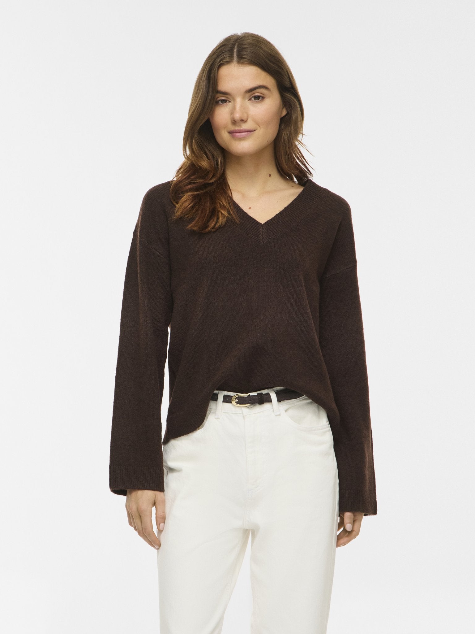 VILA Strickpullover Coffee Bean/Melange