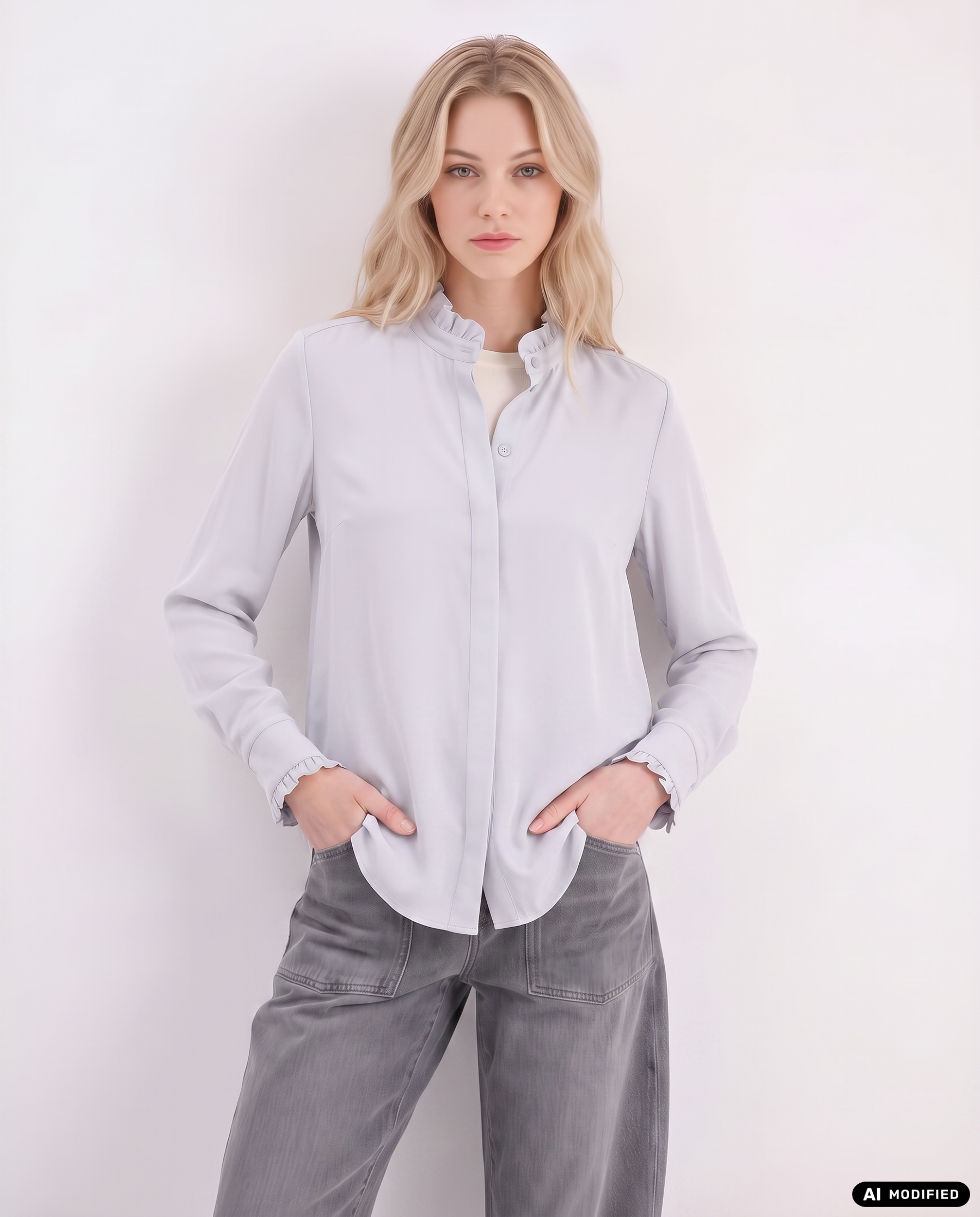 Bluse mit Rüschen