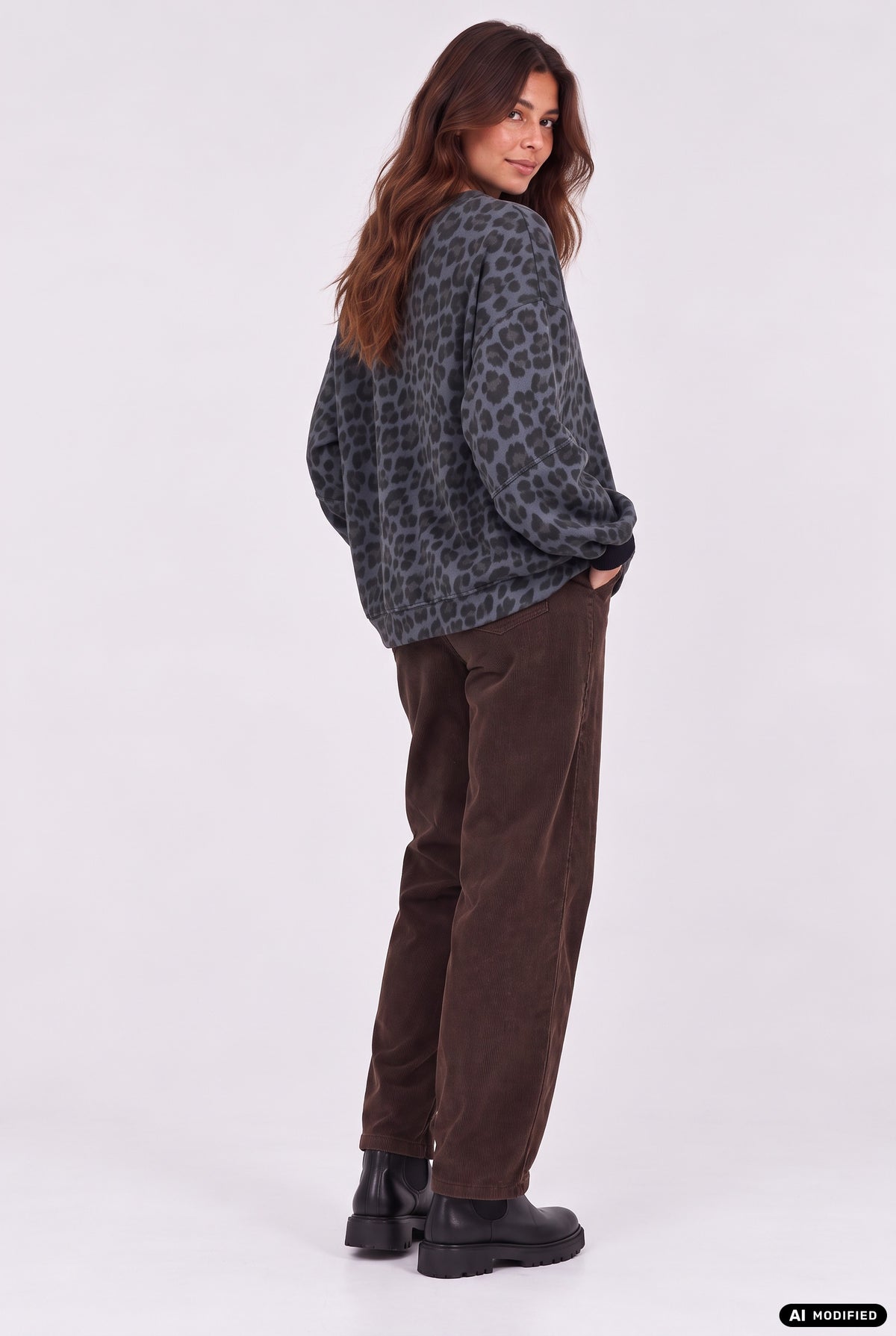 Sweatshirt mit Leo-Print
