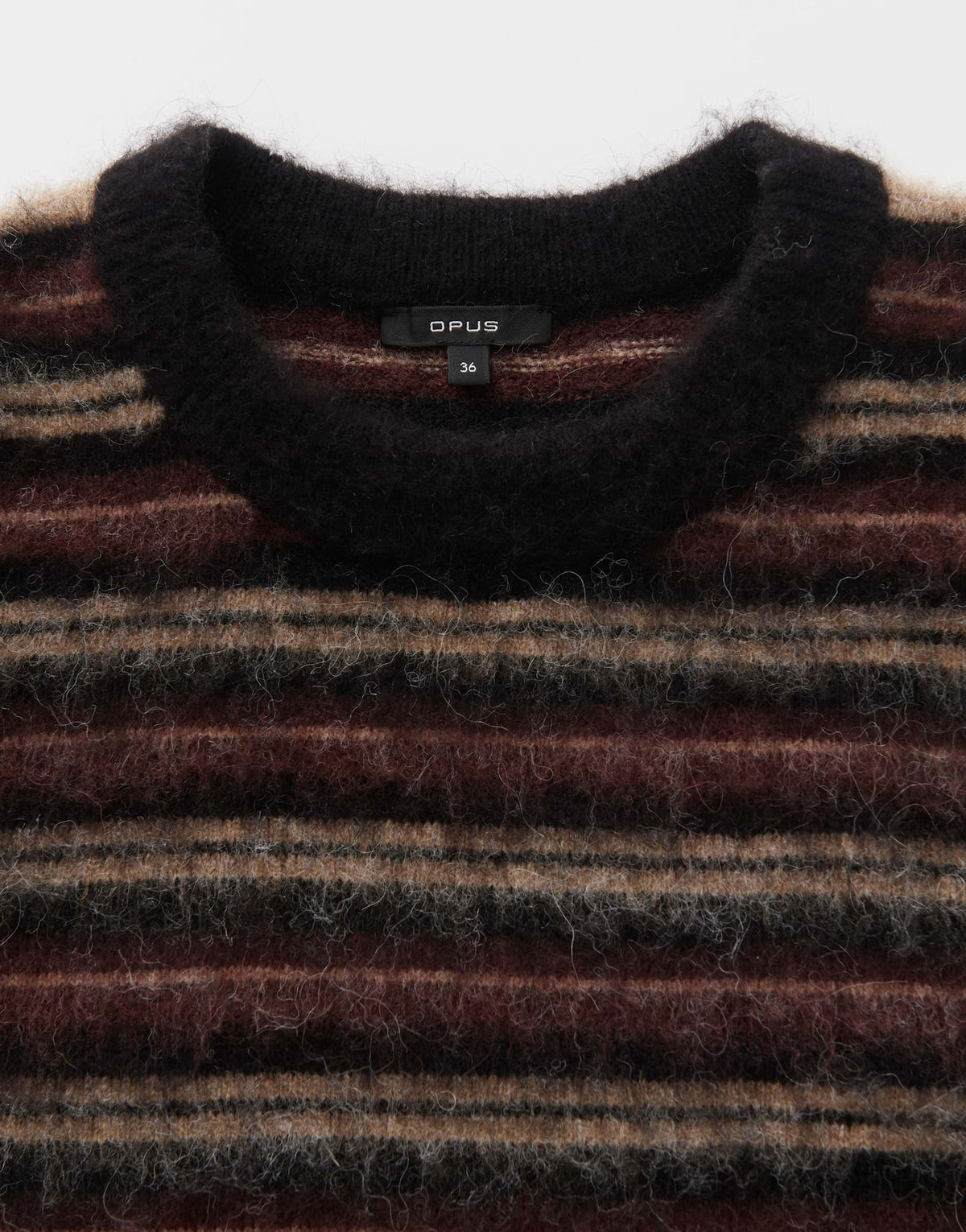 Kurzarm Strickpullover mit Streifen