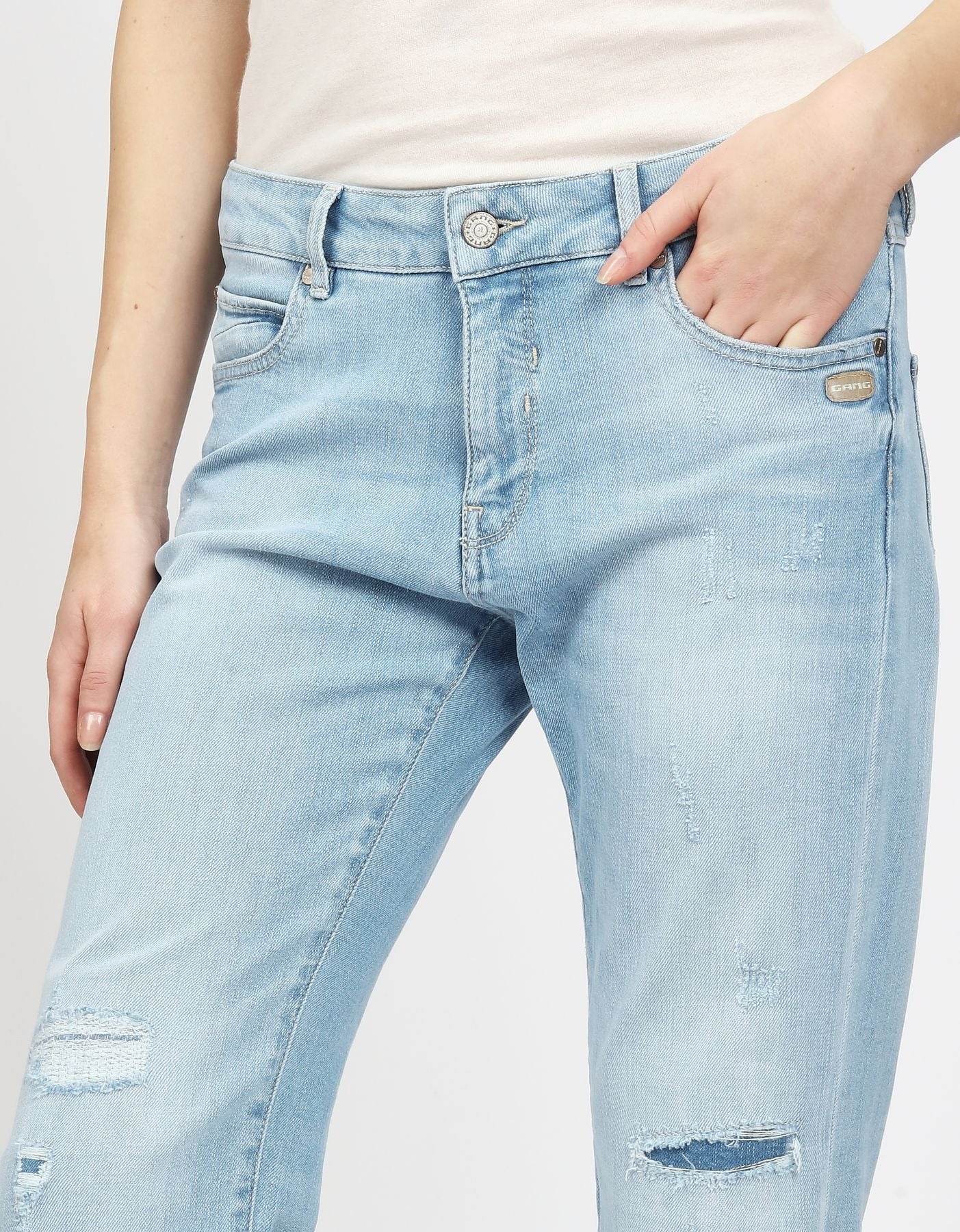 Gang Mom Fit Light Blue Vint