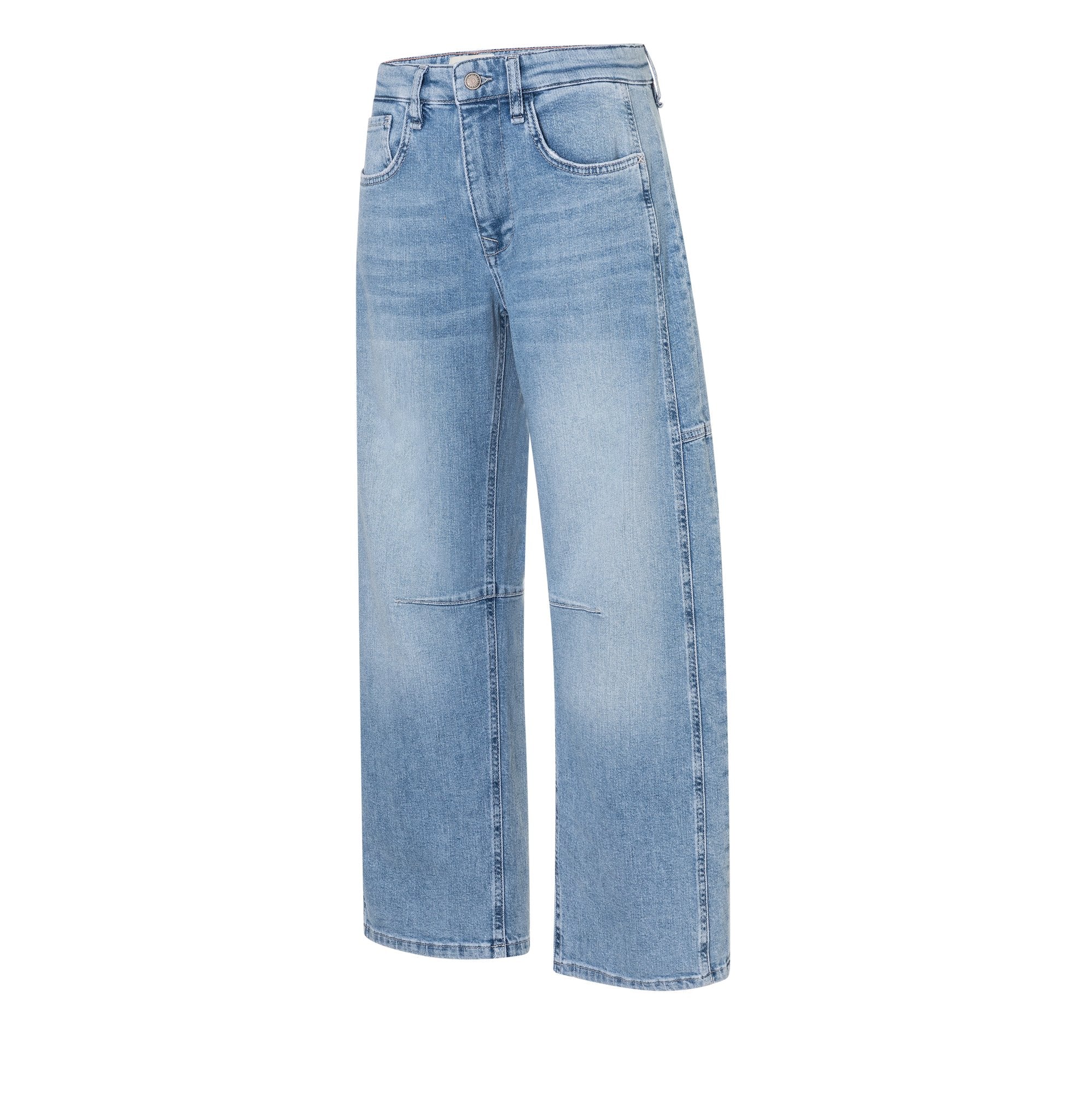 MAC Wide Leg Light Blue Random Washed