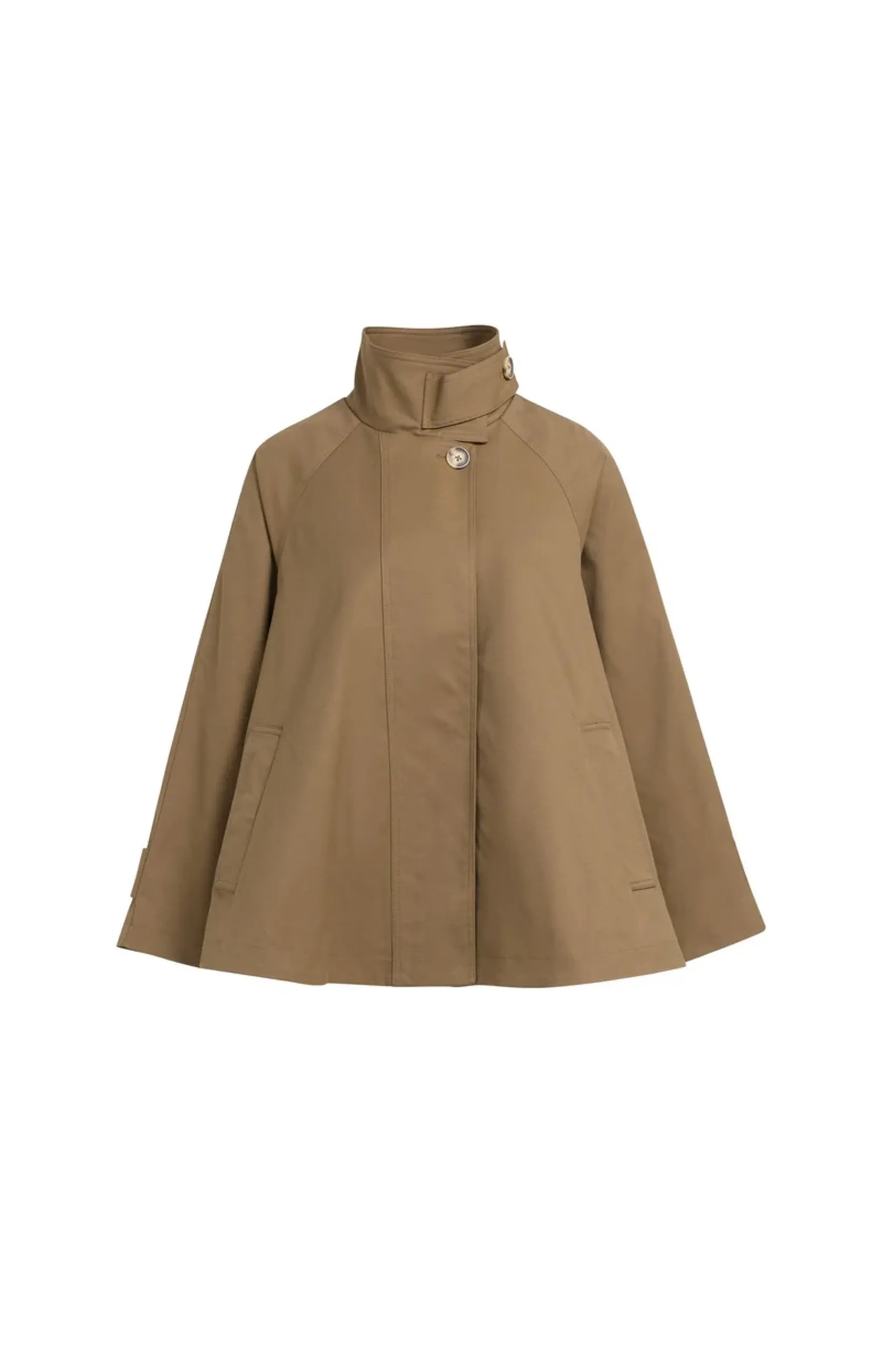 A-Linien-Trenchjacke mit Stehkragen