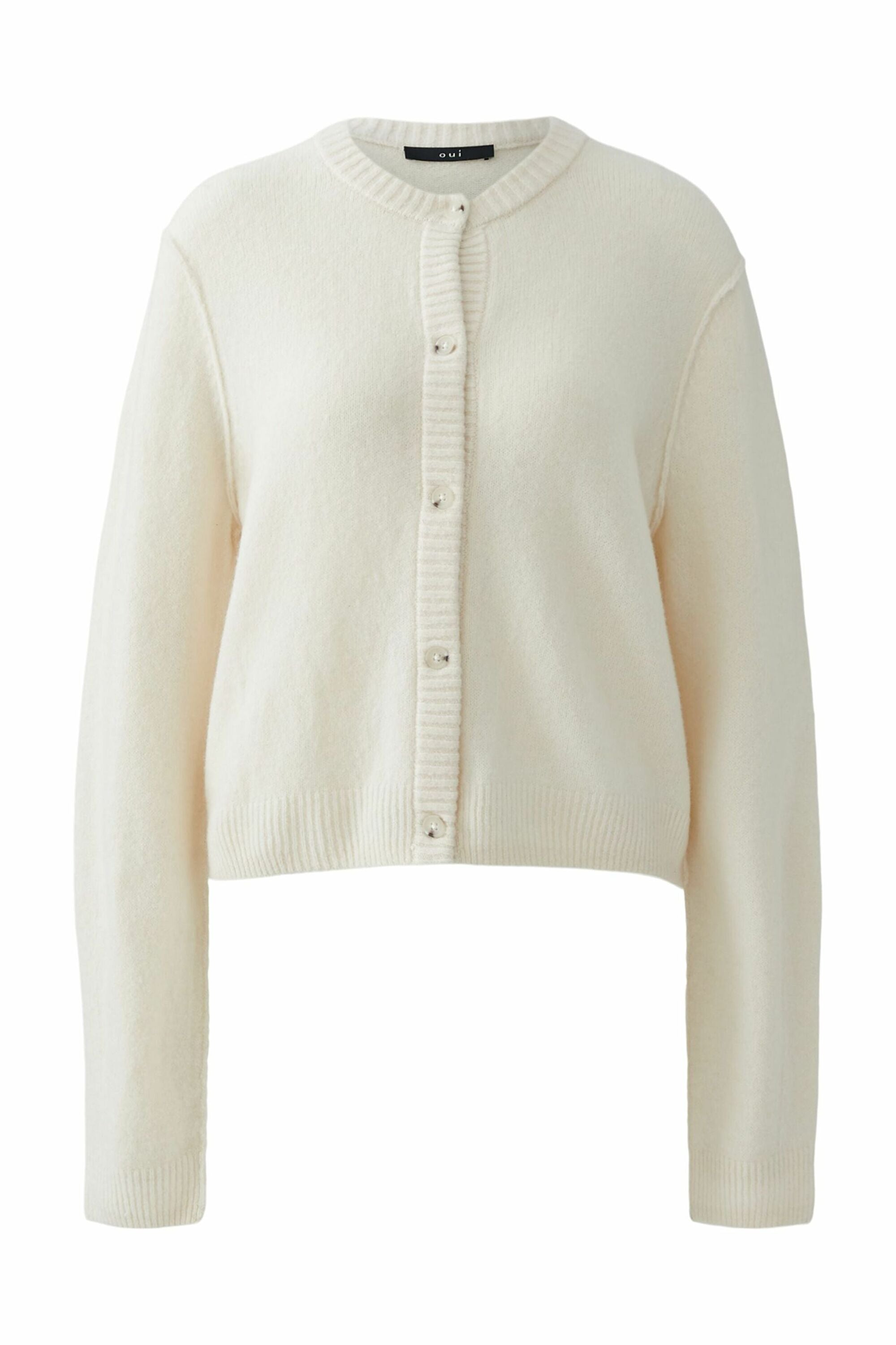 Oui Strickjacken Offwhite