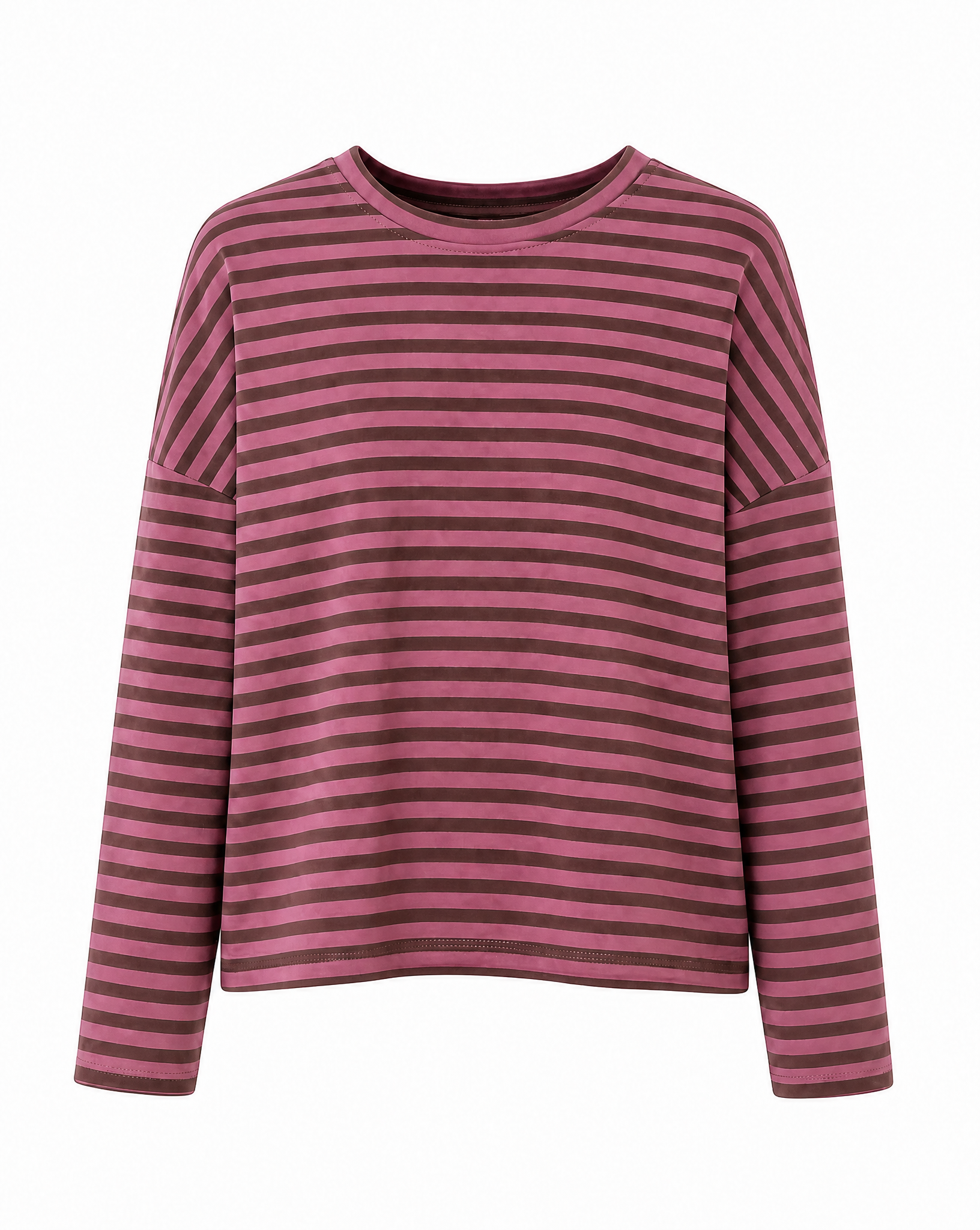 verkürztes Sweatshirt mit Streifen
