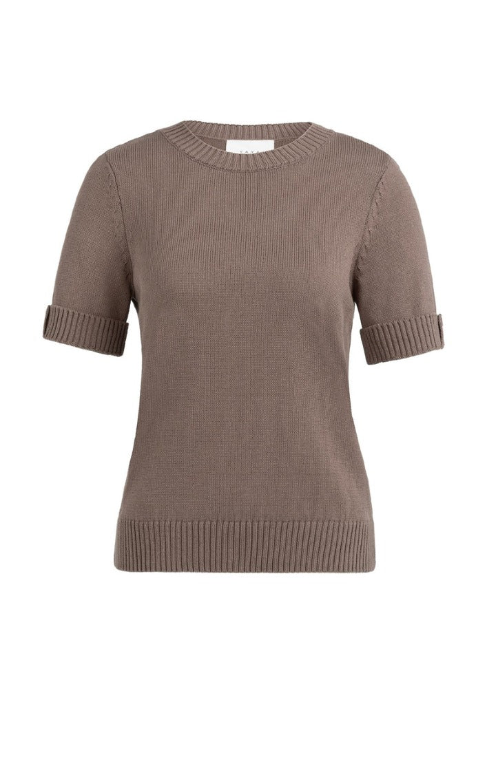 Yaya Strickpullover Deep Taupe Brown