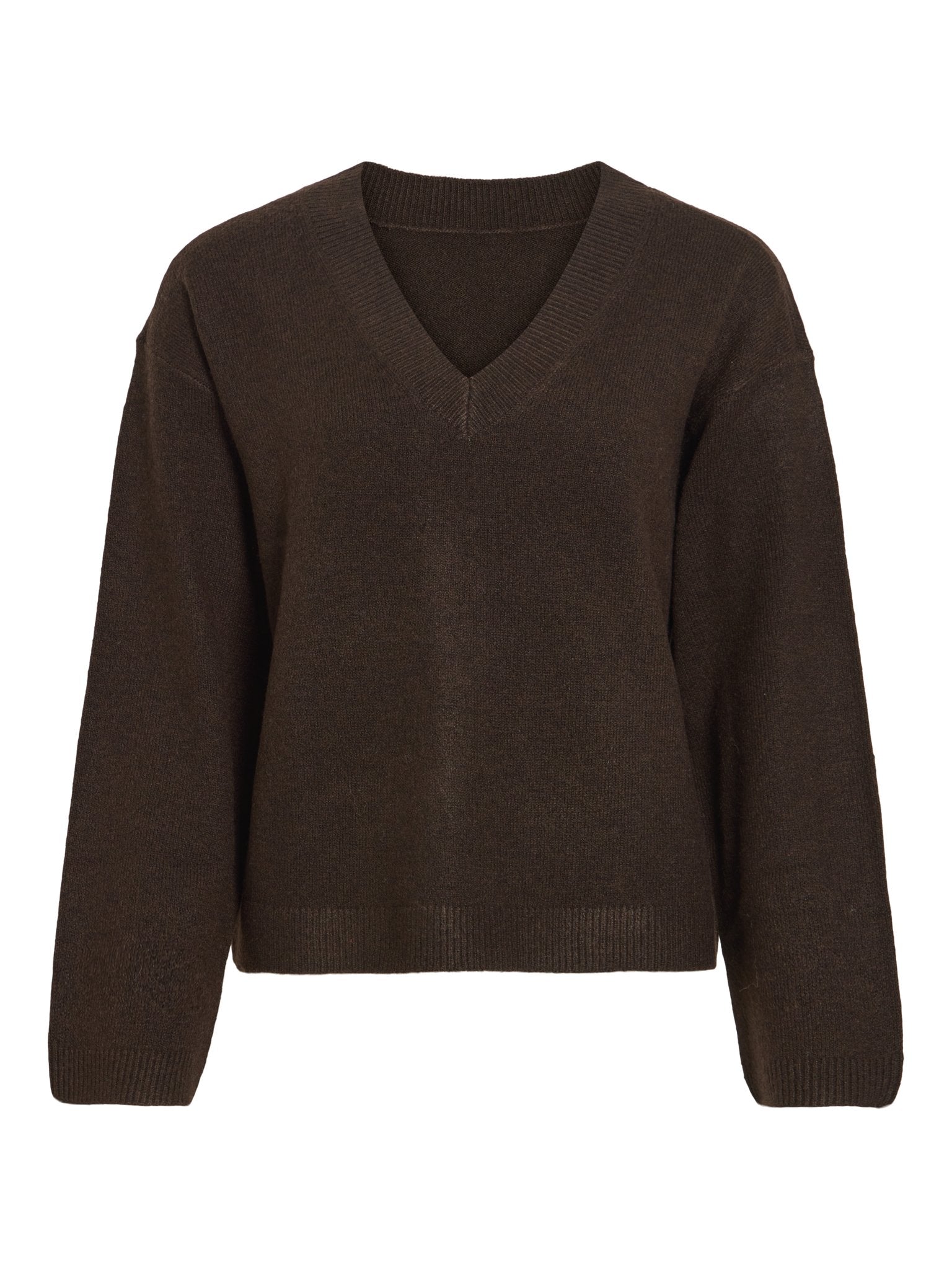 VILA Strickpullover Coffee Bean/Melange