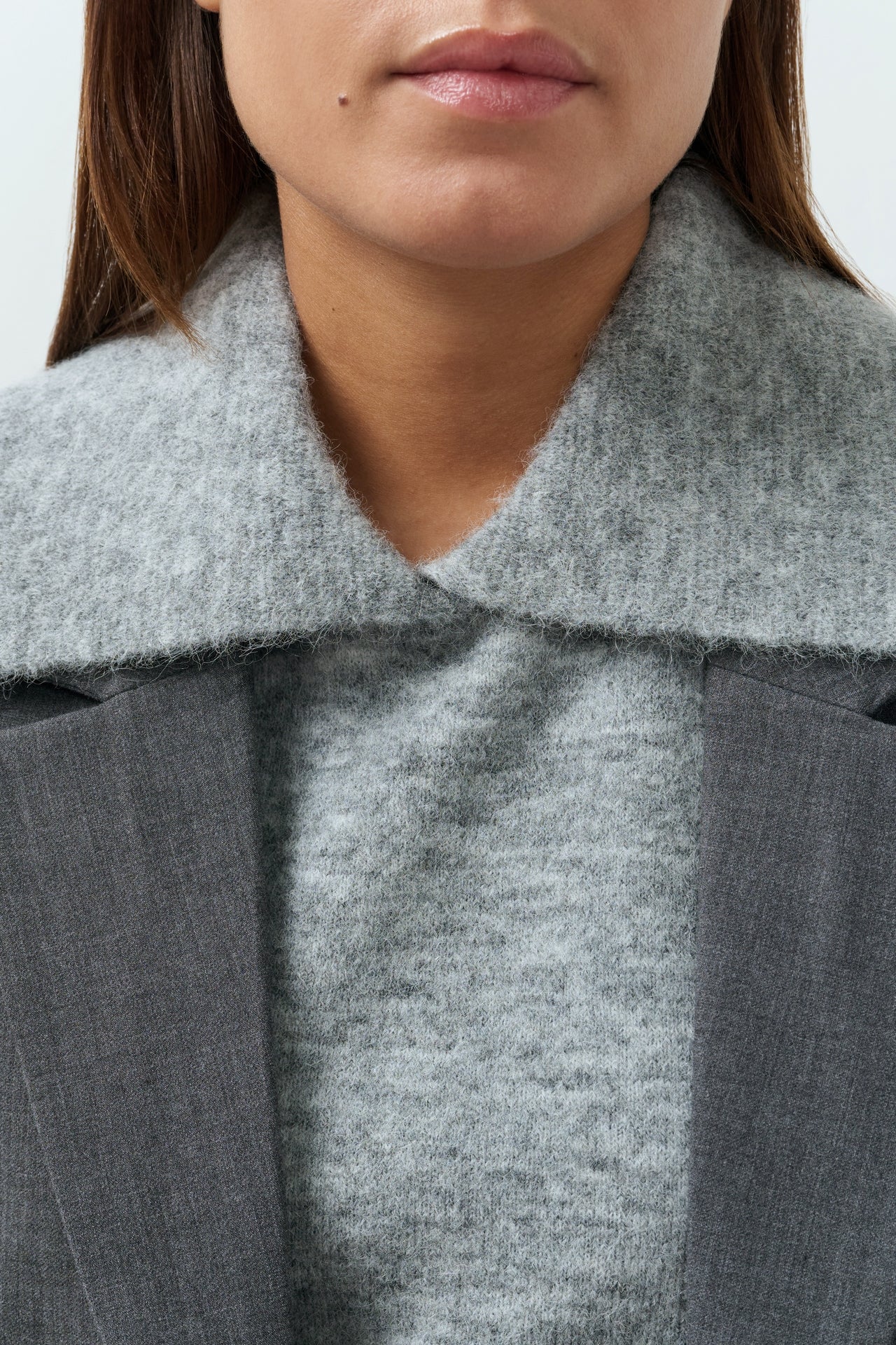Ärmelloser Strickpullover mit Kragen