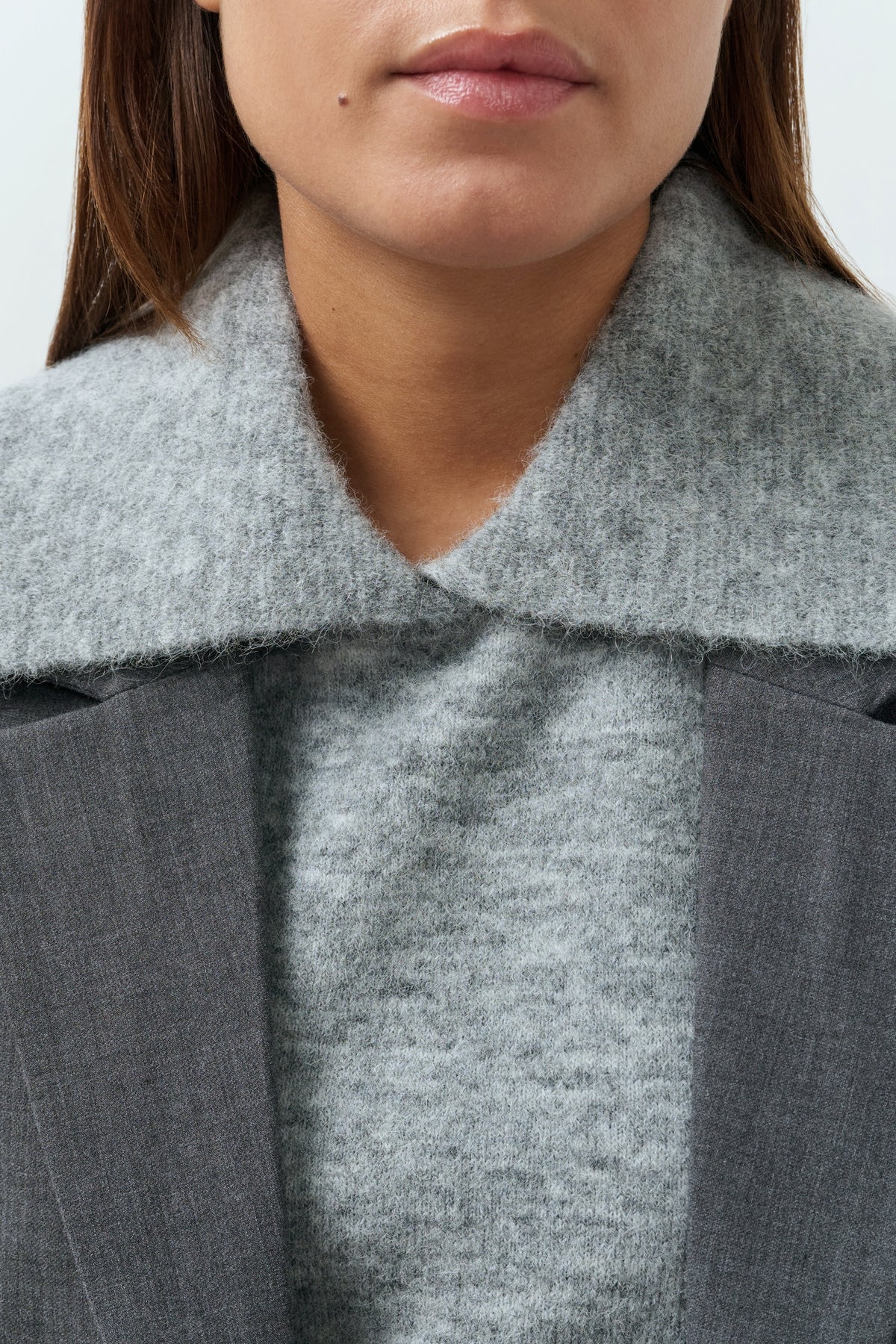 Ärmelloser Strickpullover mit Kragen