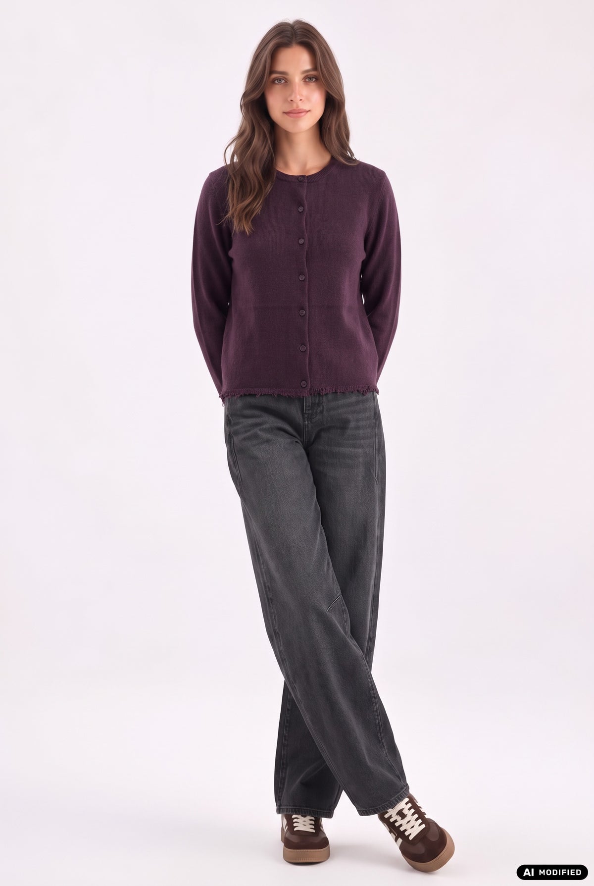 Strickjacke mit Zick-Zack Kanten