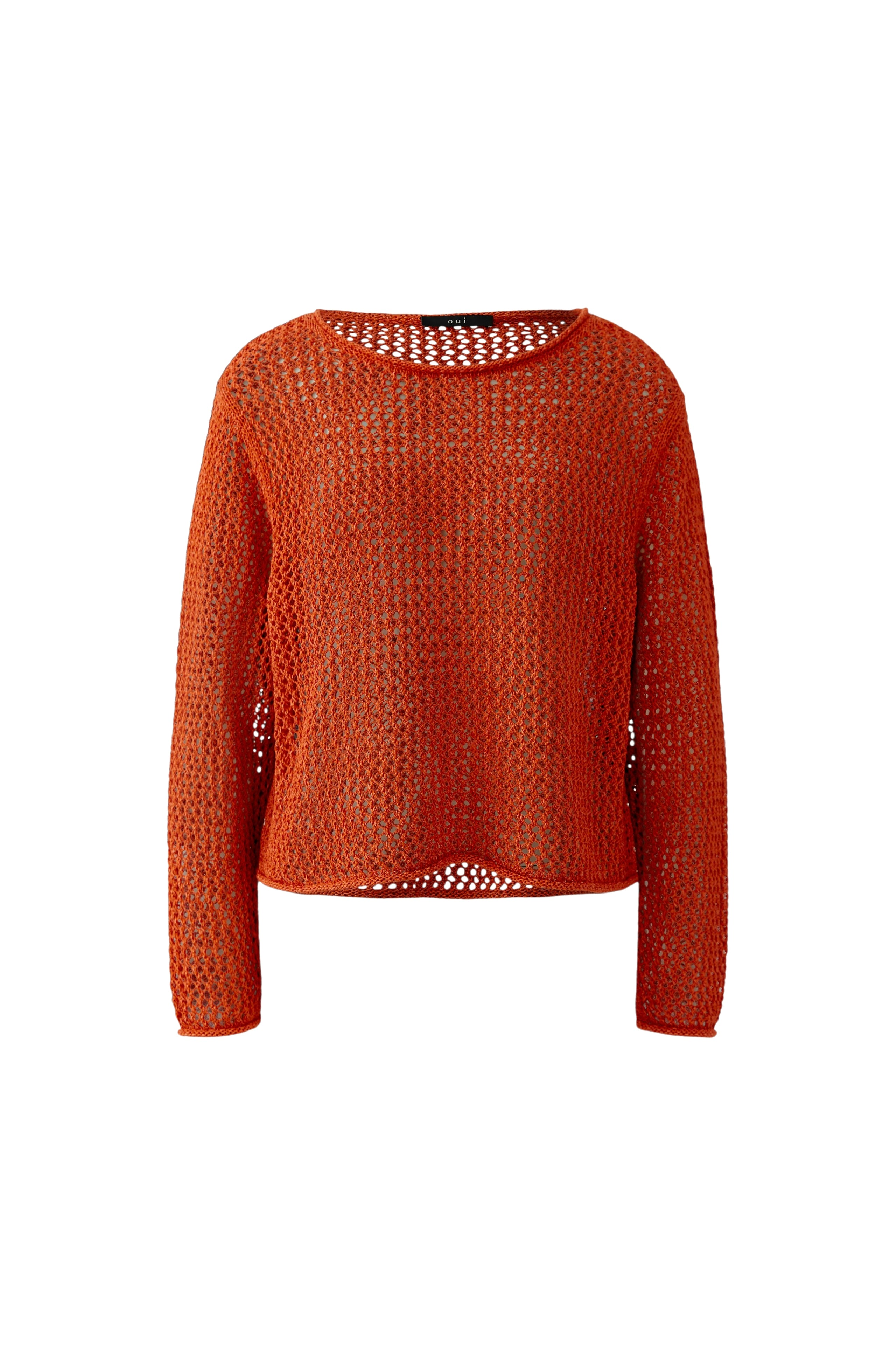 Oui Strickpullover Burnt Tangarine