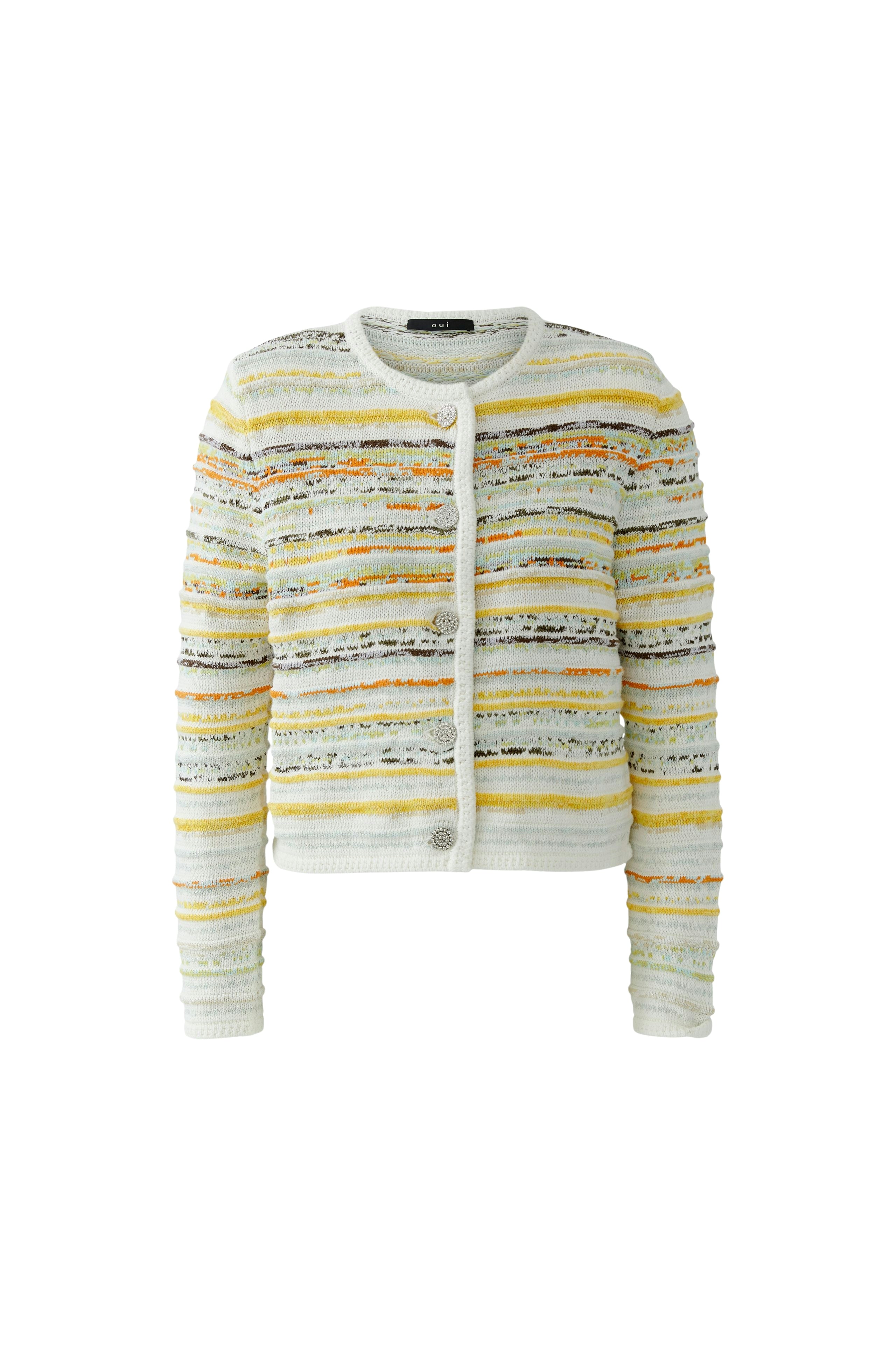 Strickjacke in Multicolor-Jacquard