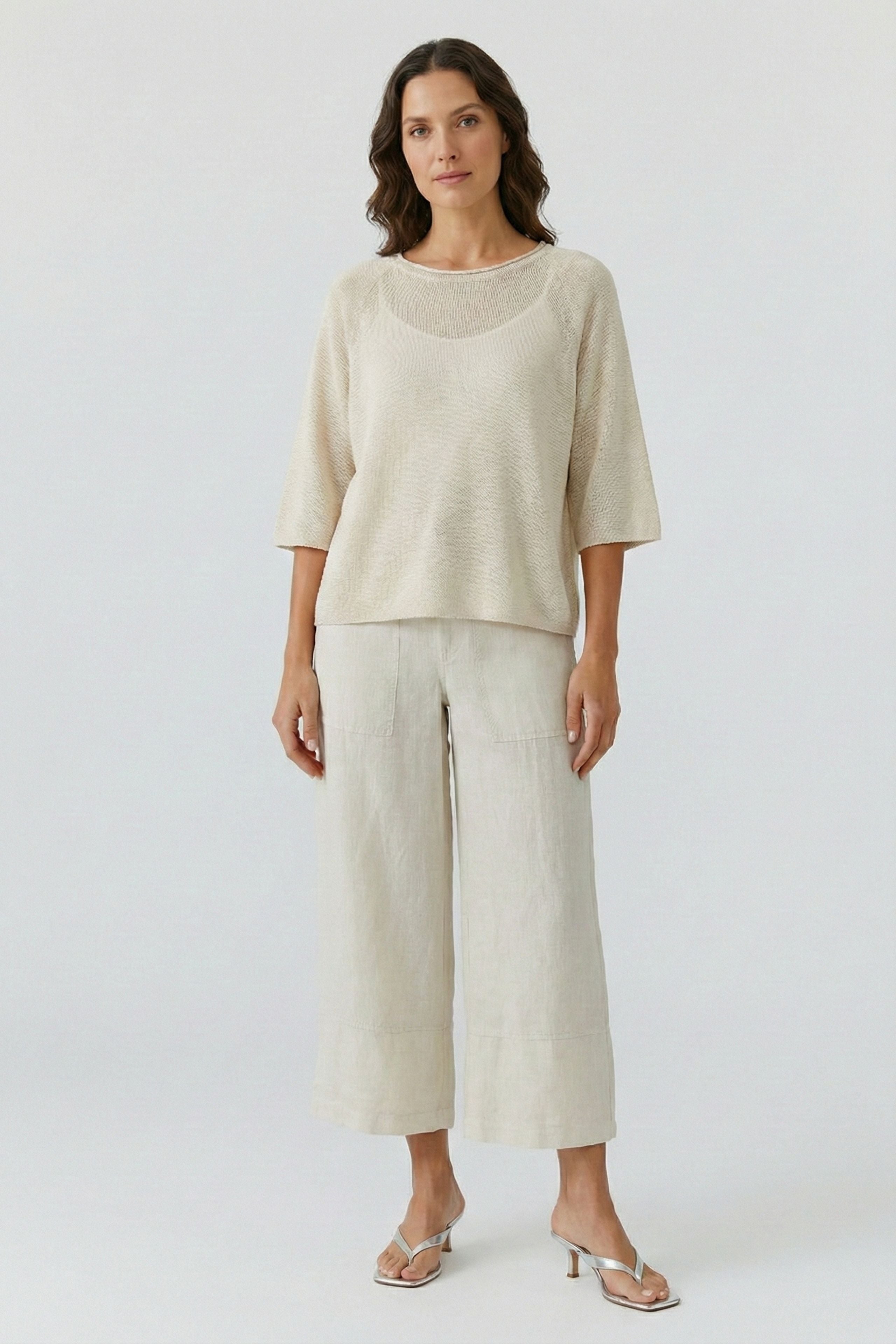 Oui Wide Leg Biscuit