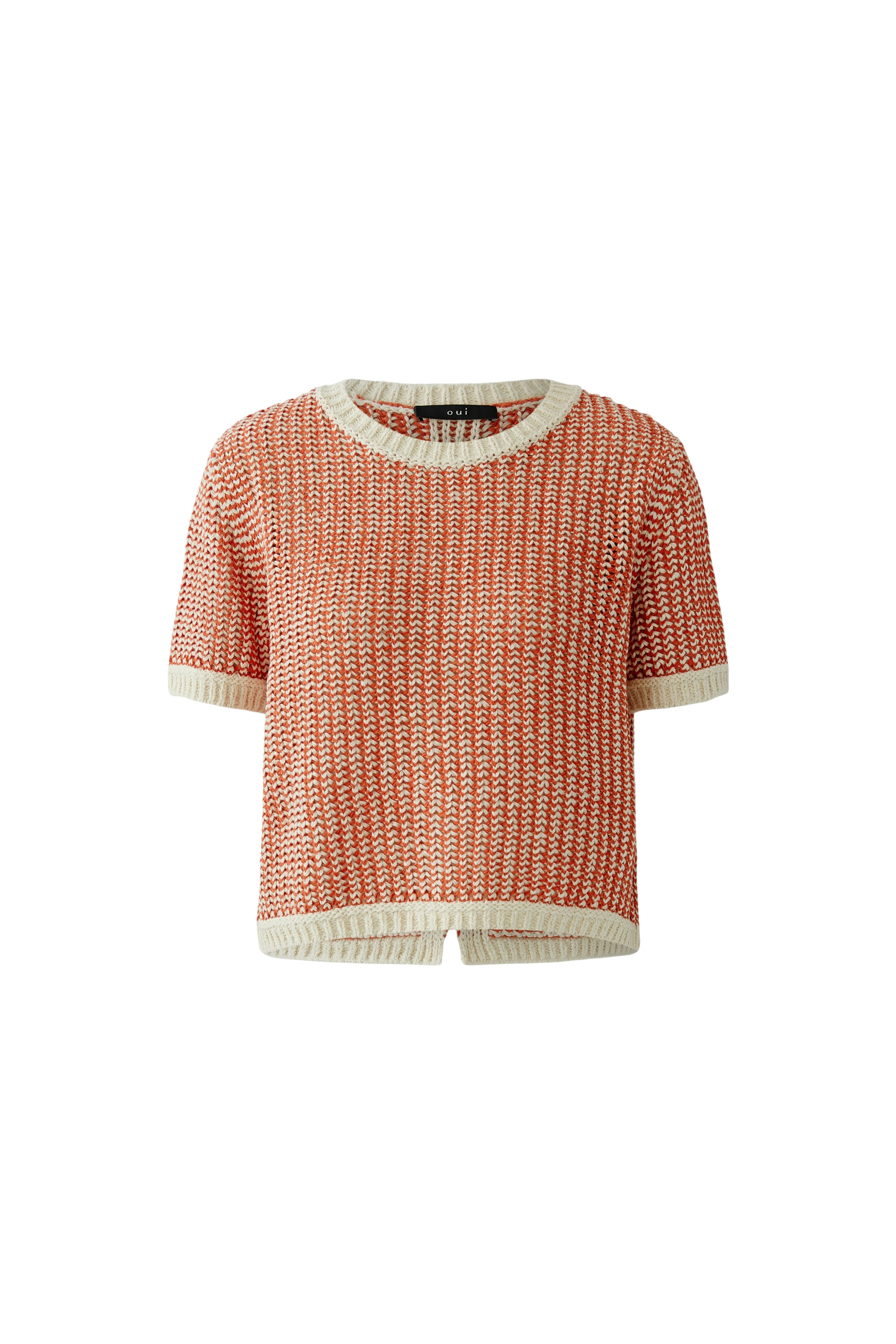 Oui Strickpullover Offwhite Aprico