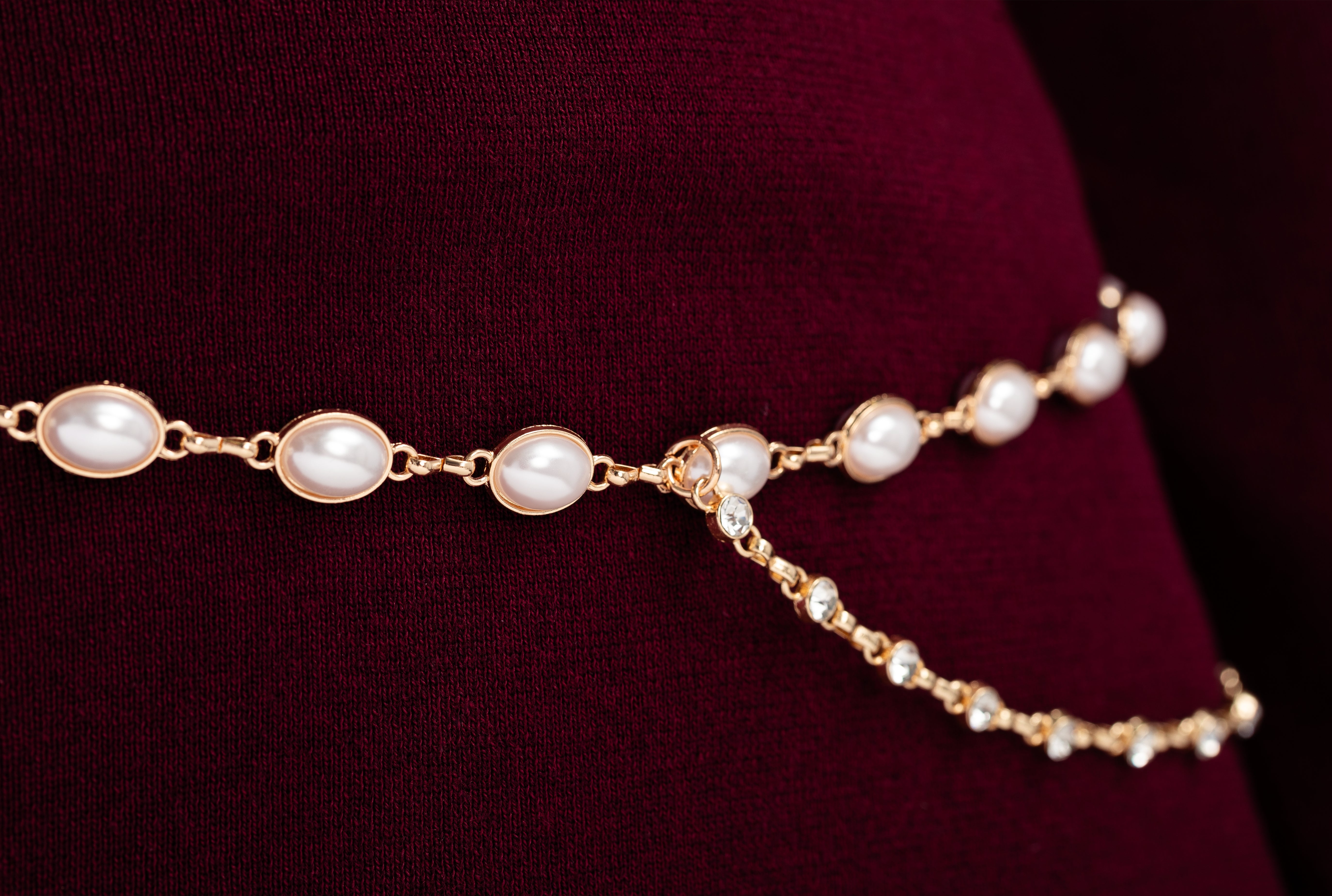 Vanzetti Gürtel Helles Gold Glänzend + Weiß