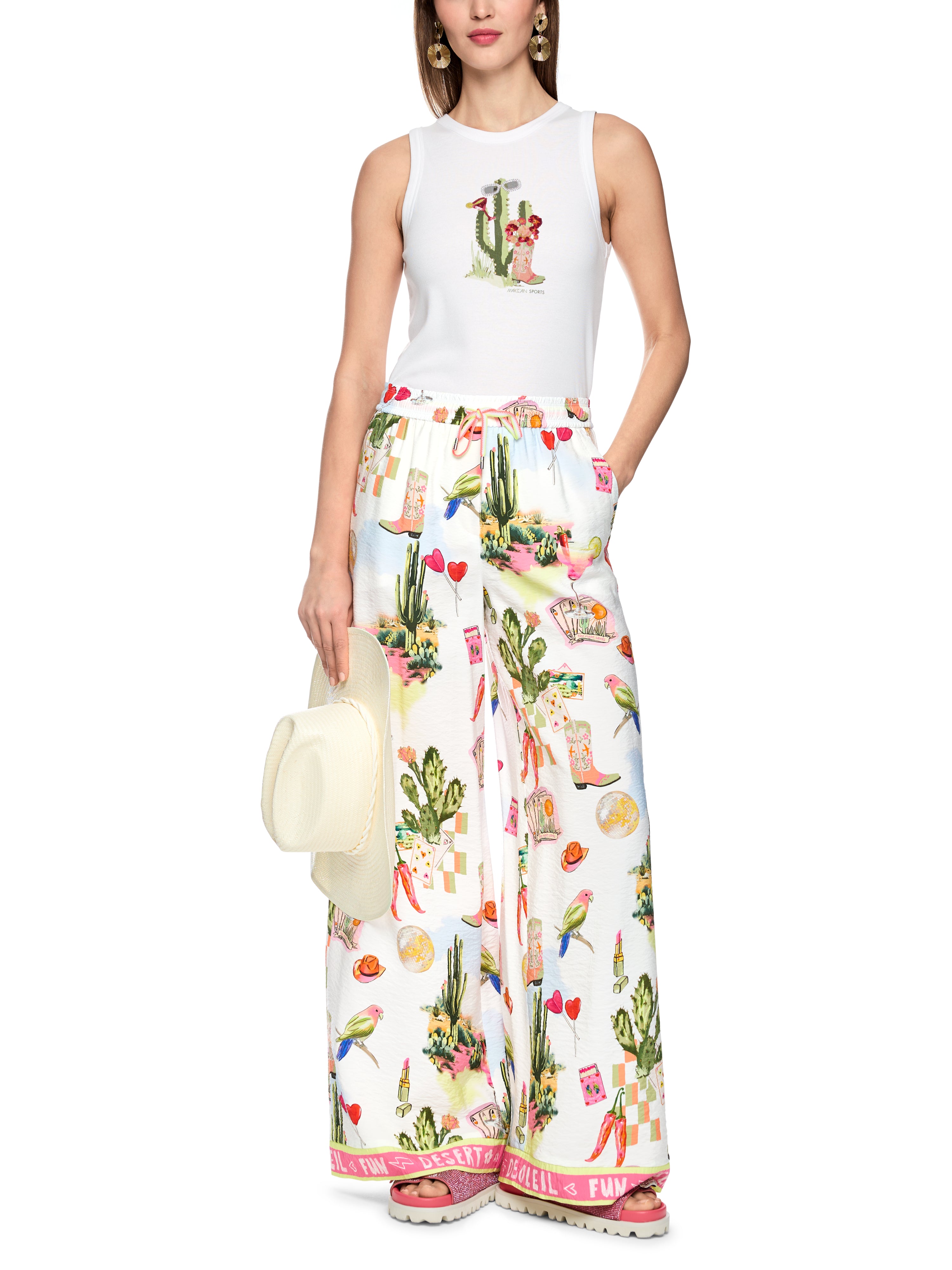 Top mit Kaktus-Print