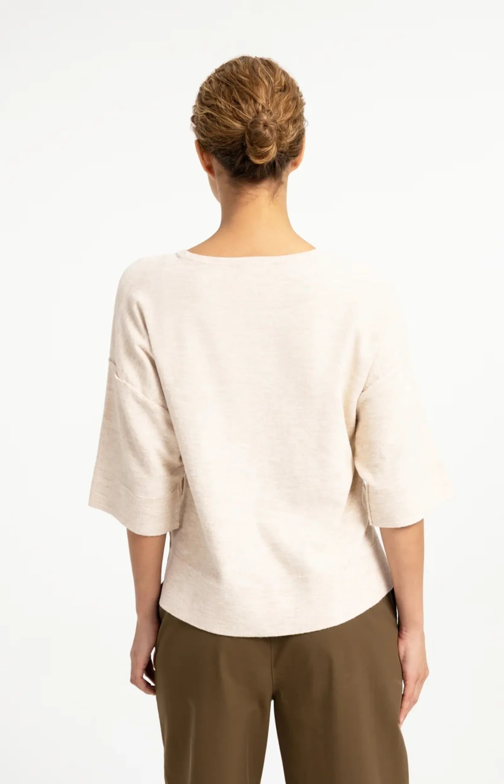 Oversize-Shirt aus Feinstrick mit halblangen Ärmeln