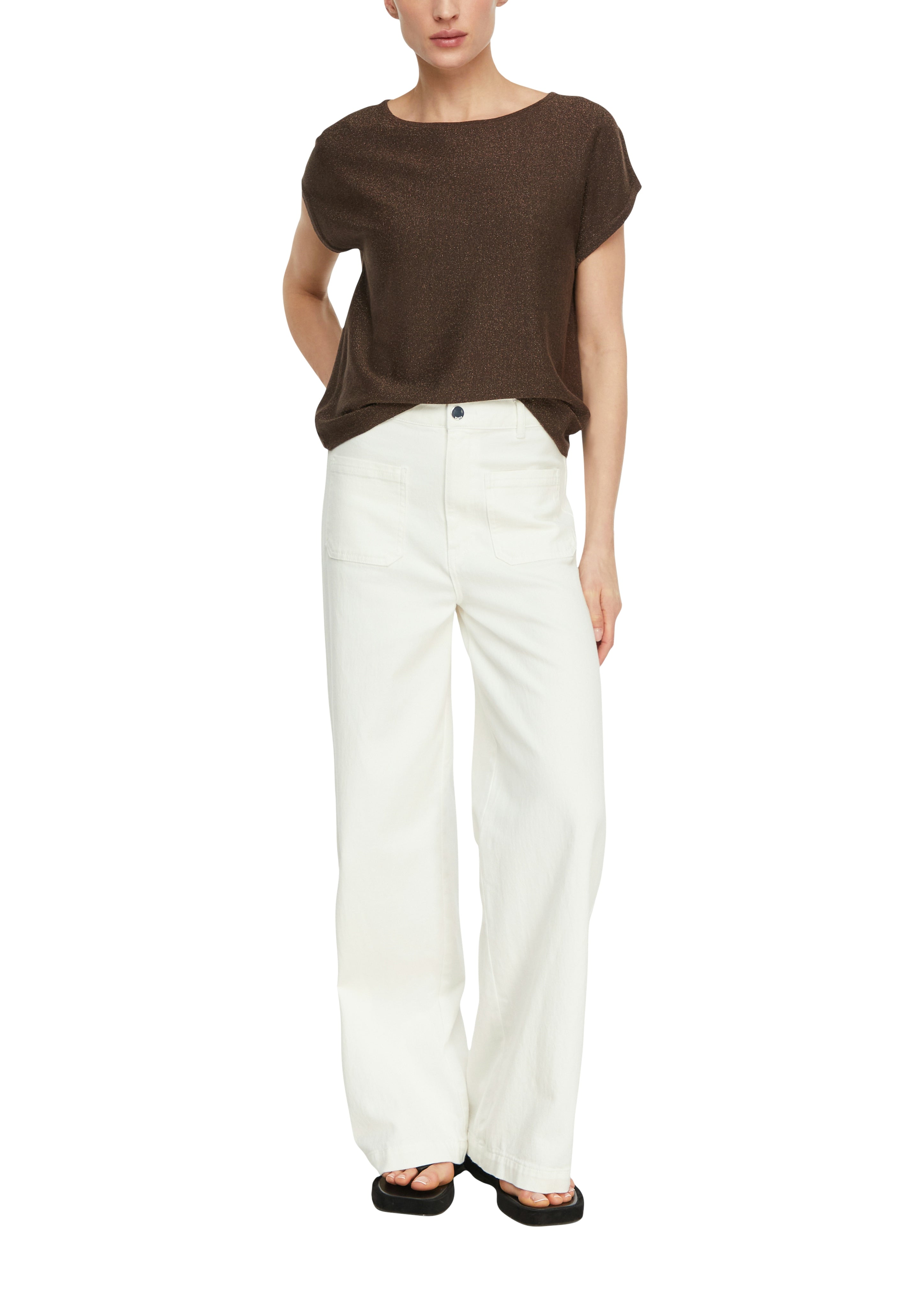 Comma Strickpullover Brown