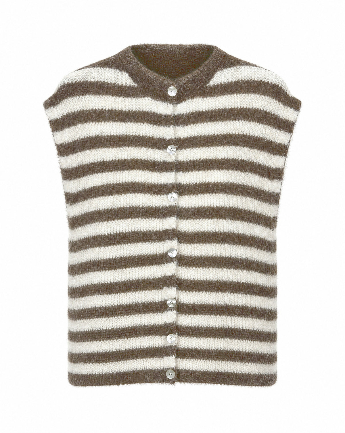 Strickweste mit Streifen