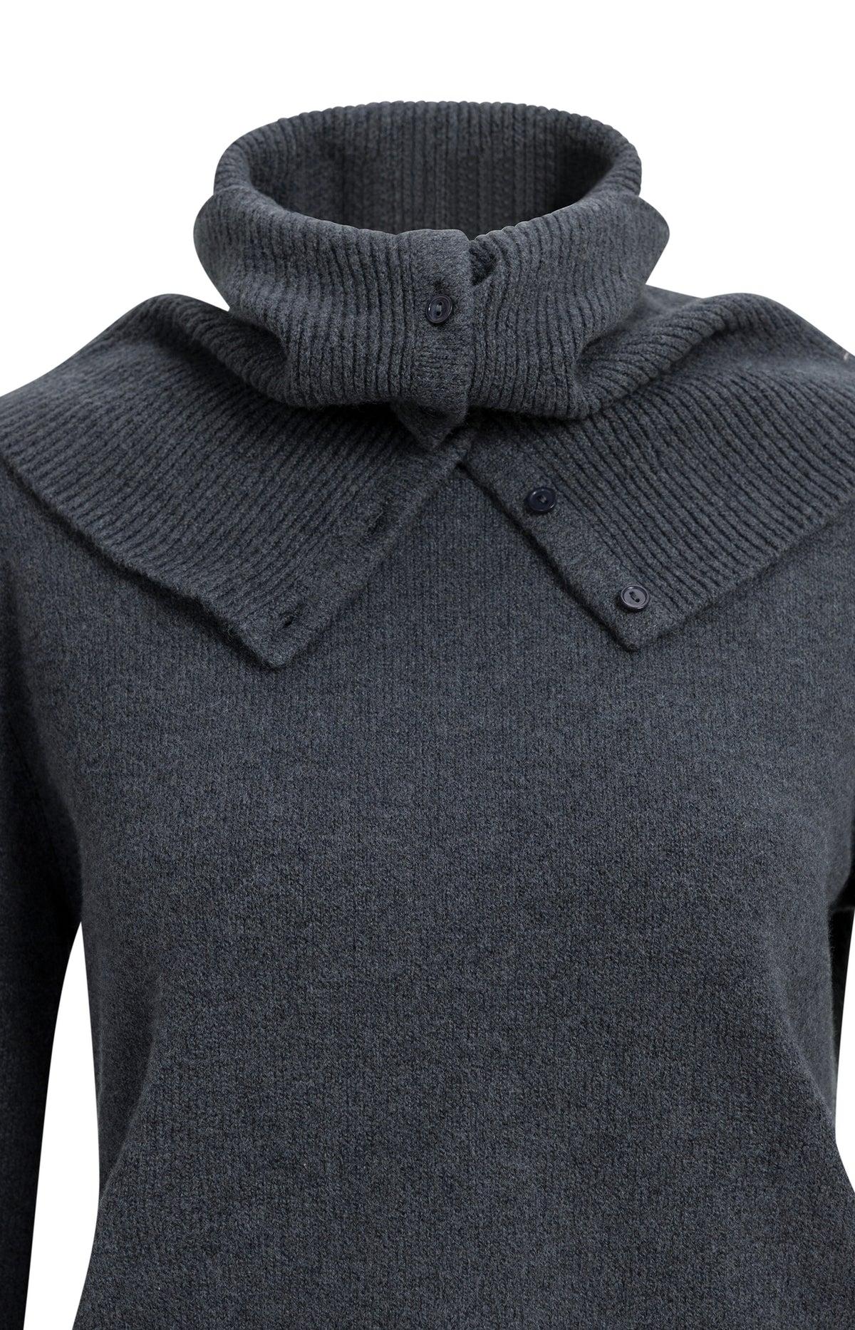 Pullover mit abnehmbarem Rollkragen