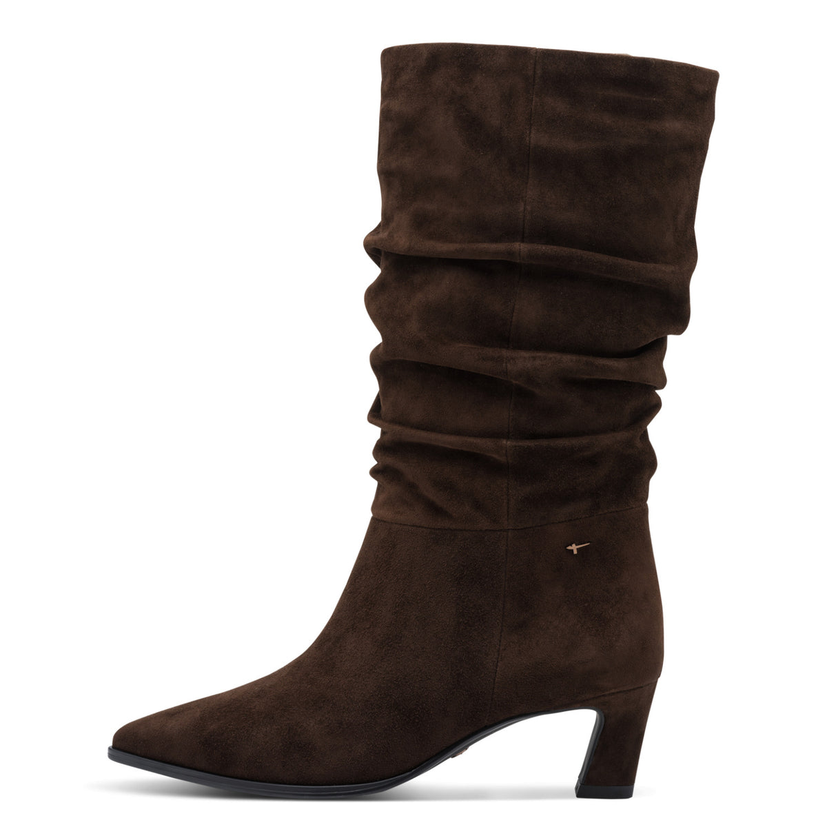 Lederstiefelette mit Reißverschluss