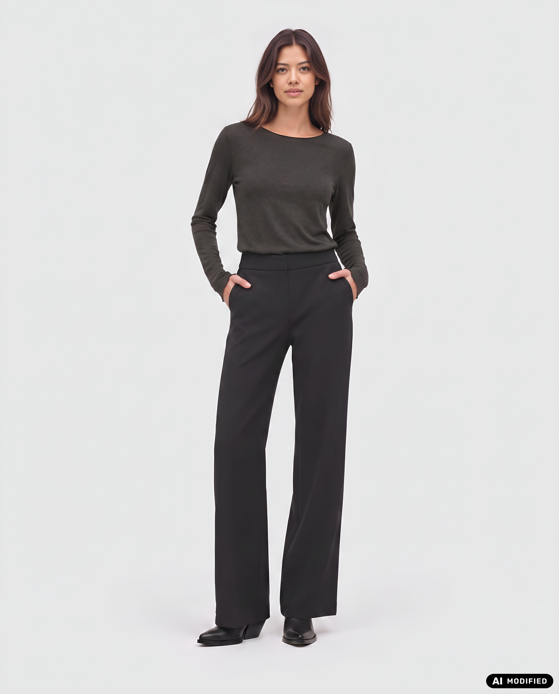 Longsleeve mit U-Boot Ausschnitt