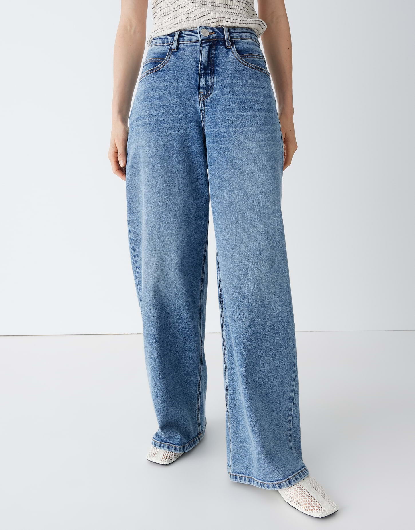 Opus Wide Leg Mid Joy Blue