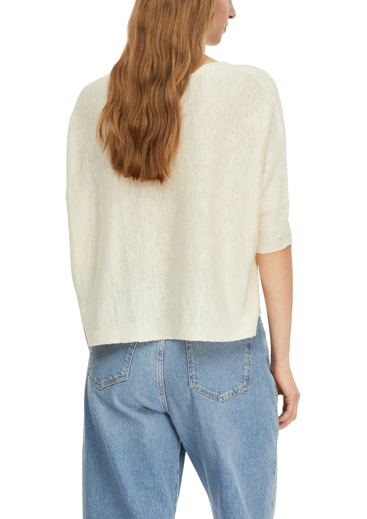 Comma Strickpullover White