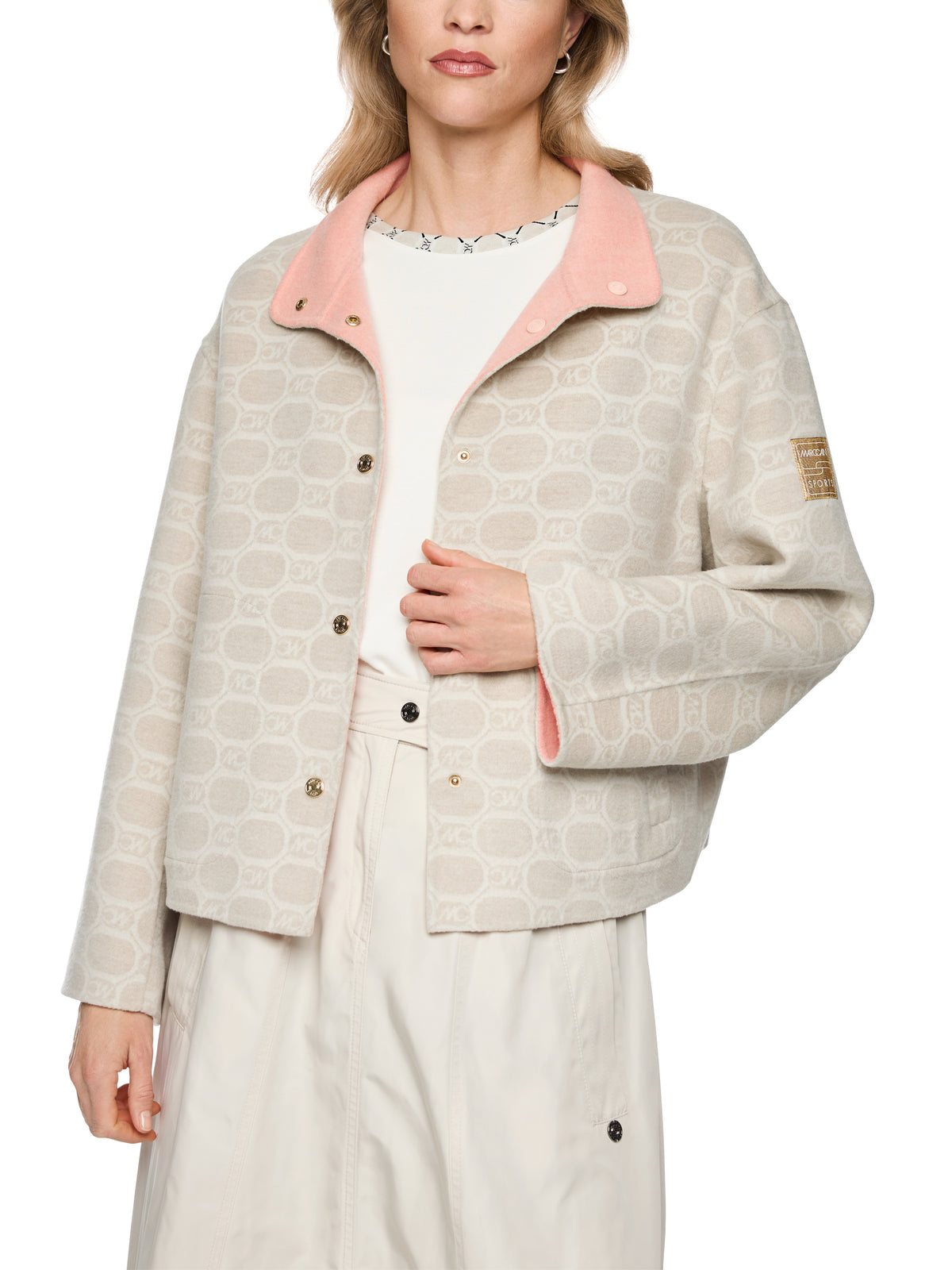 Wendejacke mit Chain-Logo-Print