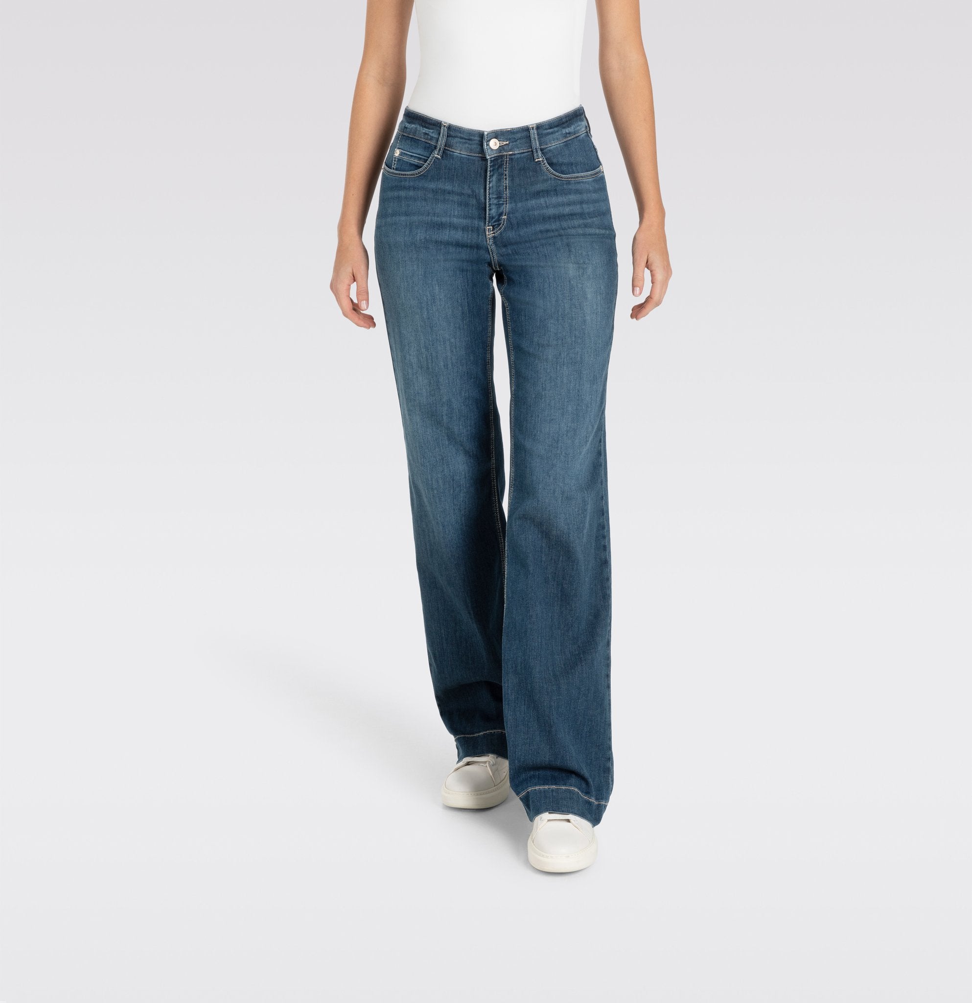 MAC Wide Leg Authentic Dark Blue