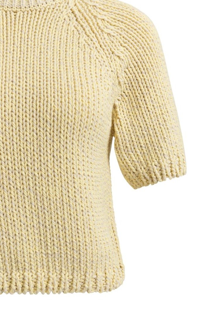 Yaya Strickpullover Reed Yellow Dessin