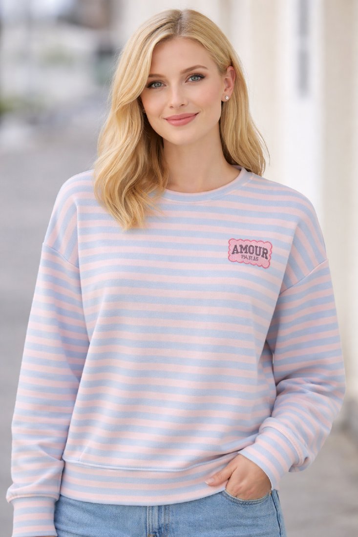 Goose Flash Sweatshirts Beige/Blau