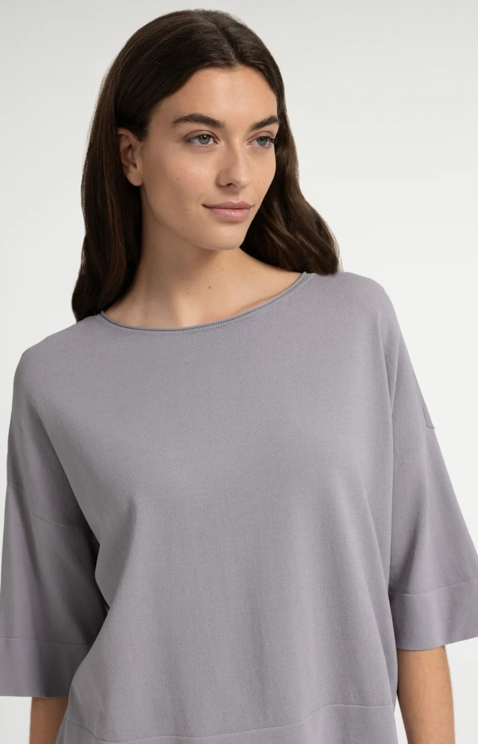 Oversize-T-Shirt mit U-Boot-Ausschnitt