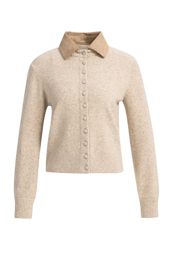 Cardigan mit abnehmbarem Kragen