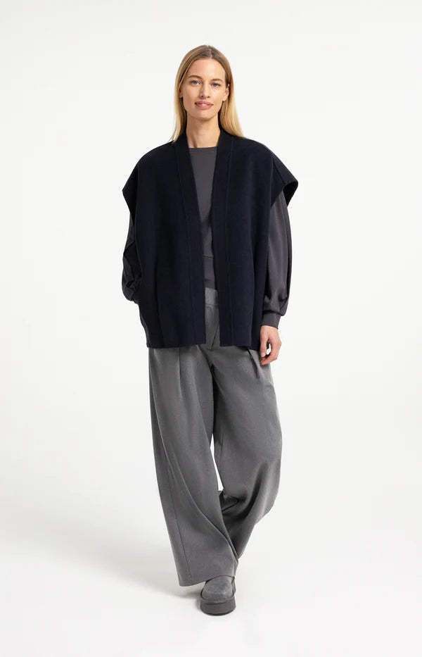 Oversize-Weste aus Wollmischung
