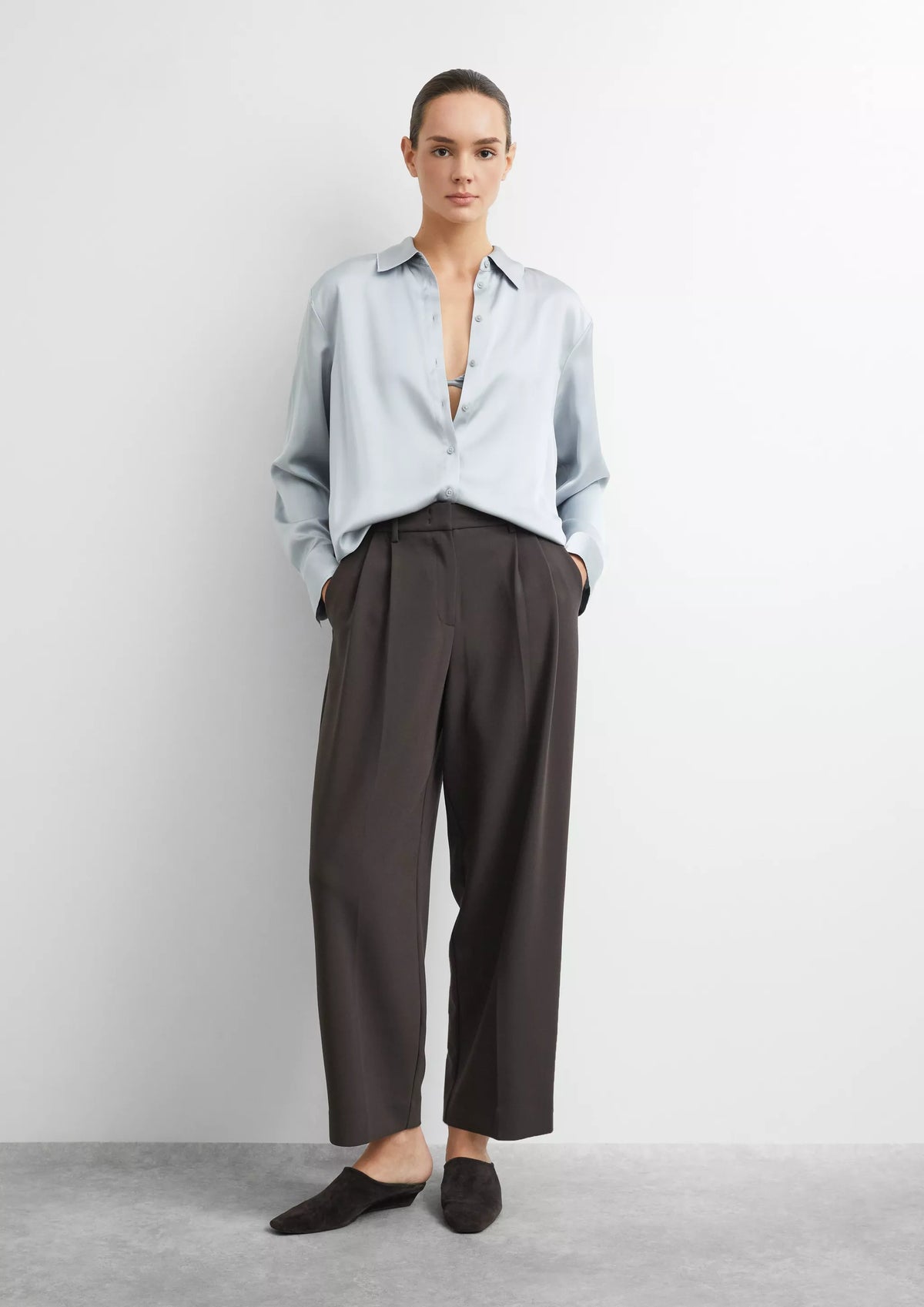 Bluse aus Satin
