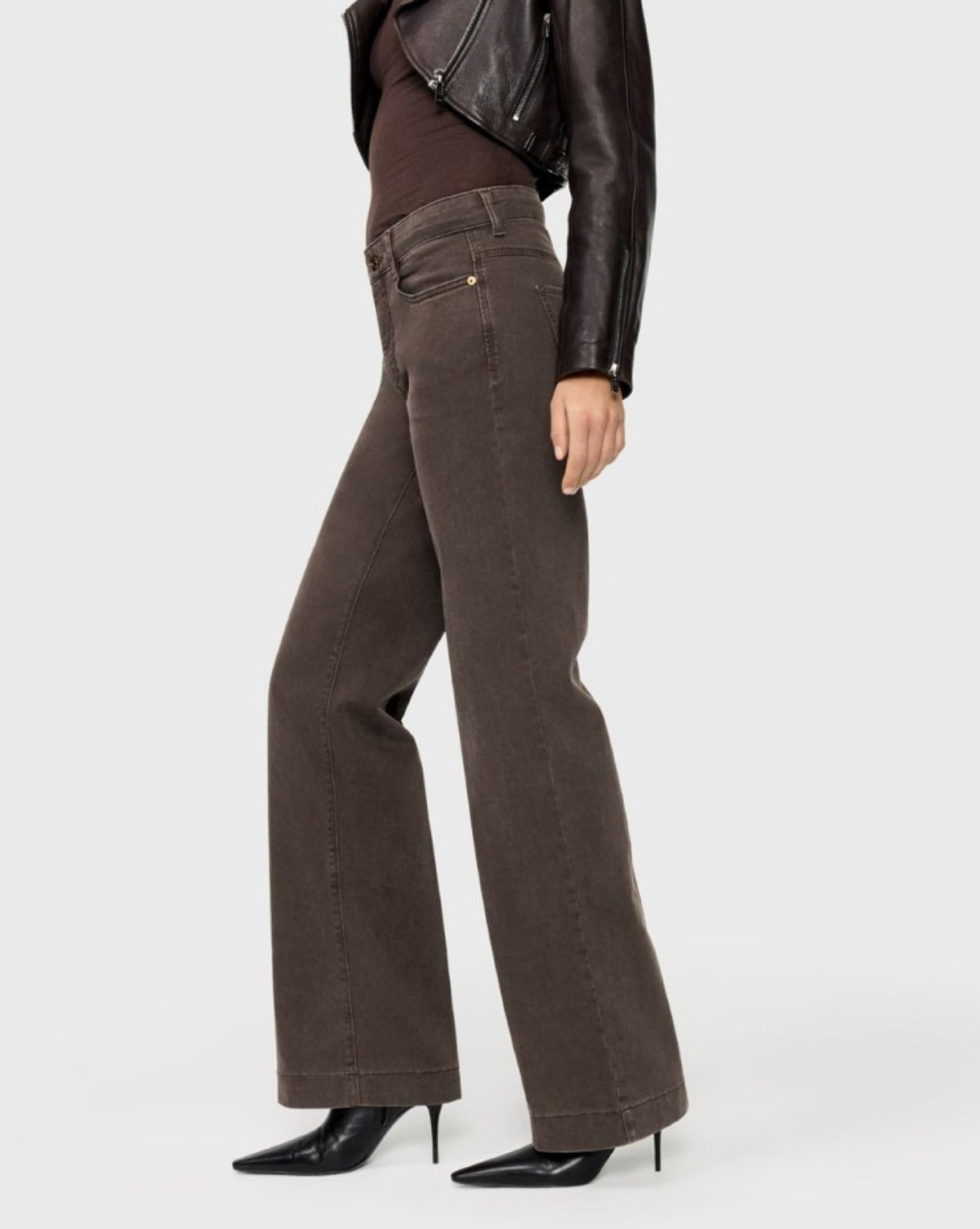 MAC Flared Leg Brown Stone Wash