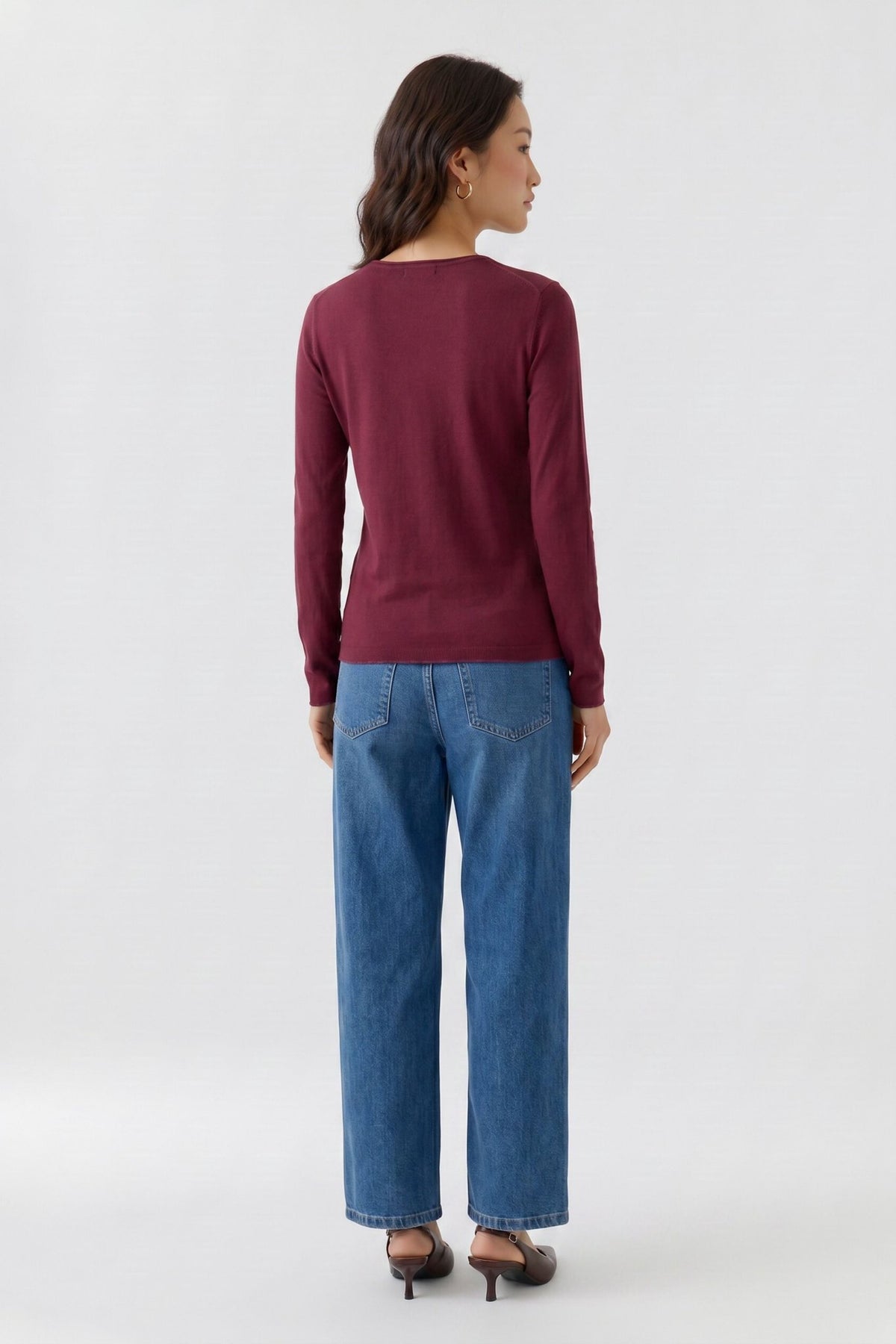Longsleeve mit U-Boot Ausschnitt