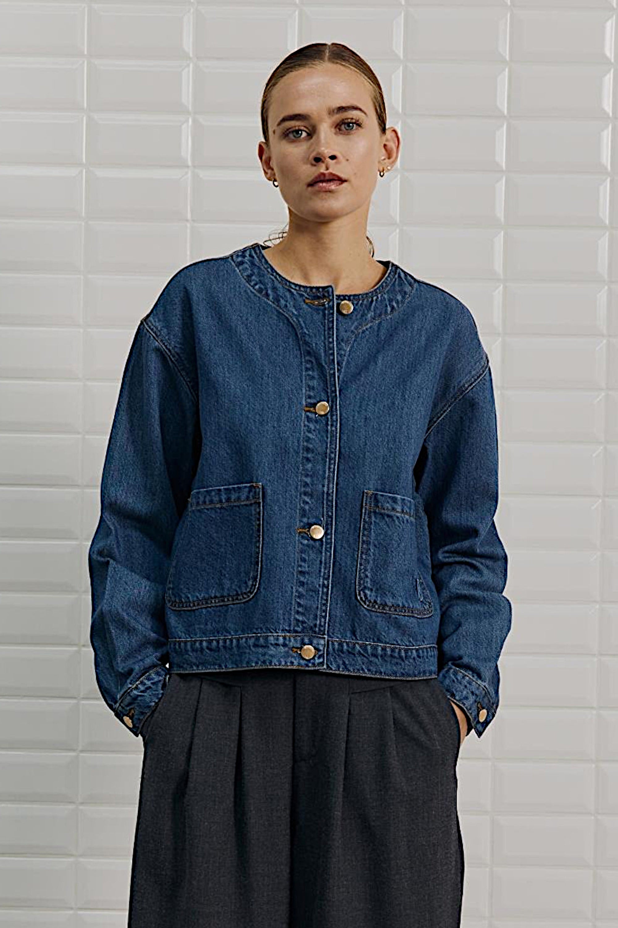 WithBlack Jeansjacken Indigo Daw