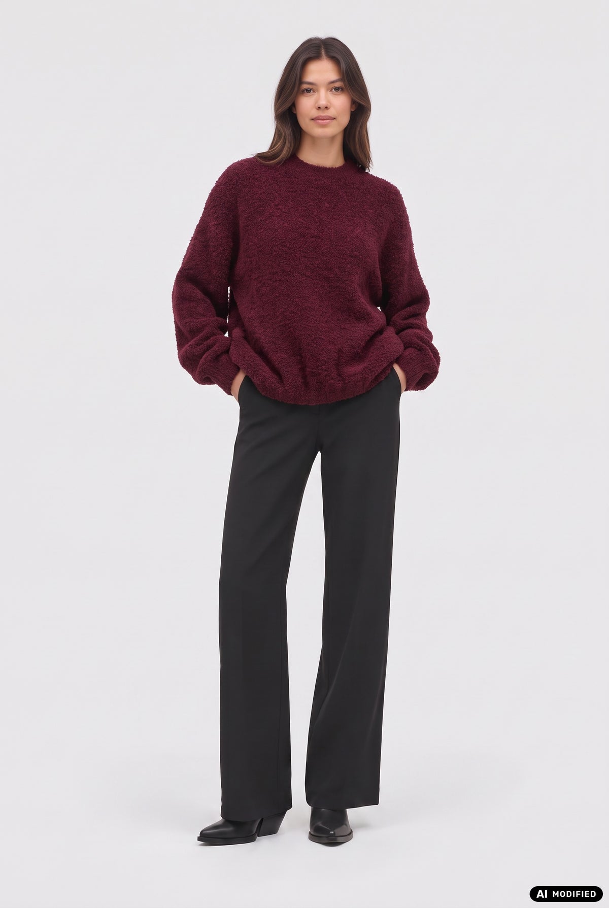 Strickpullover in Bouclé-Optik