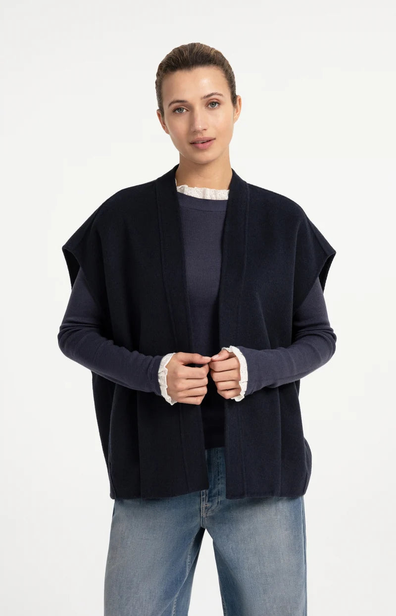 Oversize-Weste aus Wollmischung