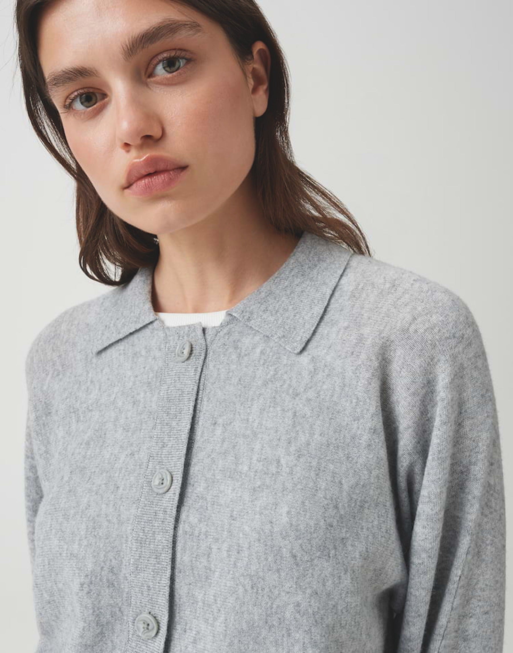 Strickcardigan aus reiner Wolle