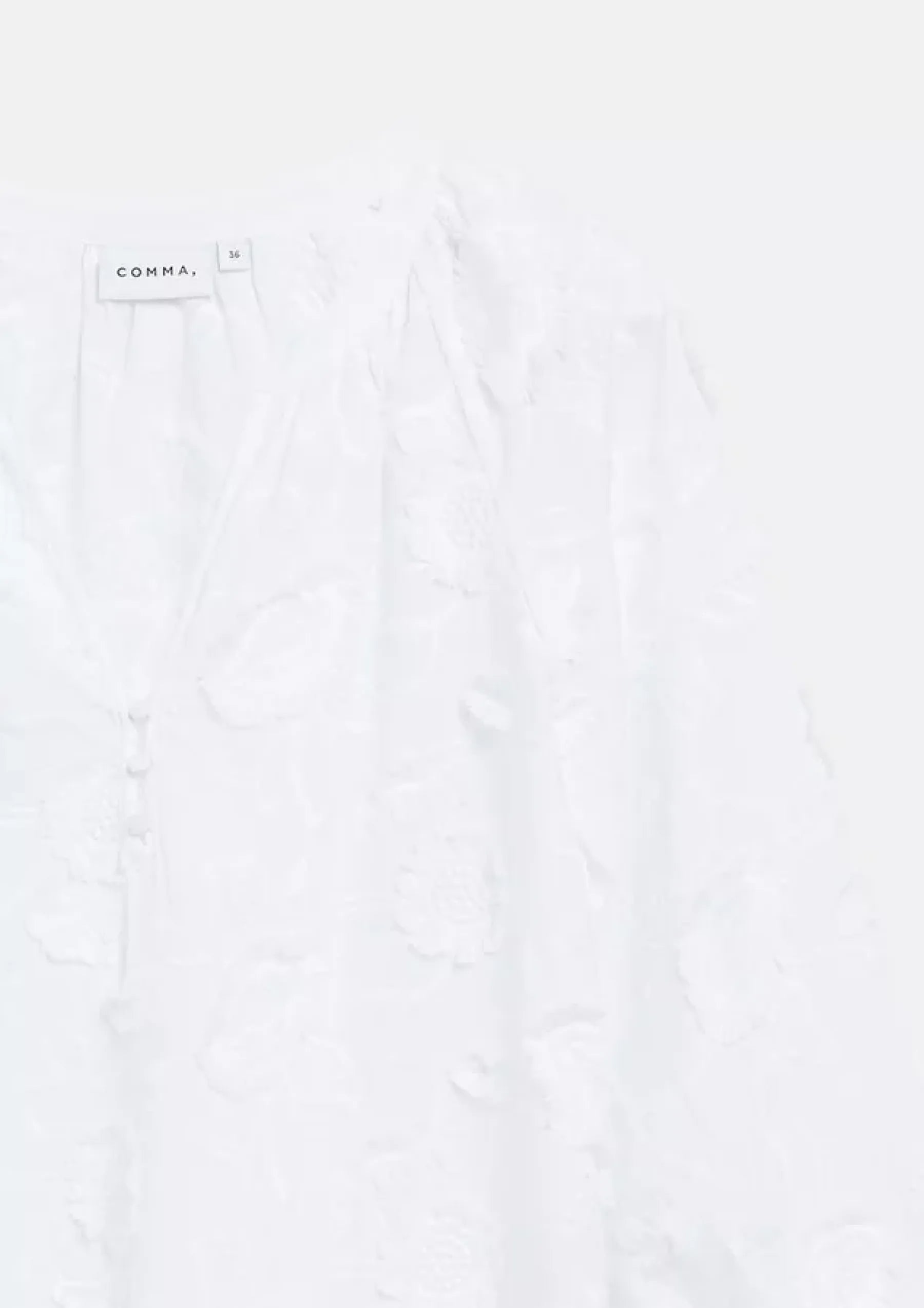 Tunika-Bluse mit floraler Allover-Stickerei