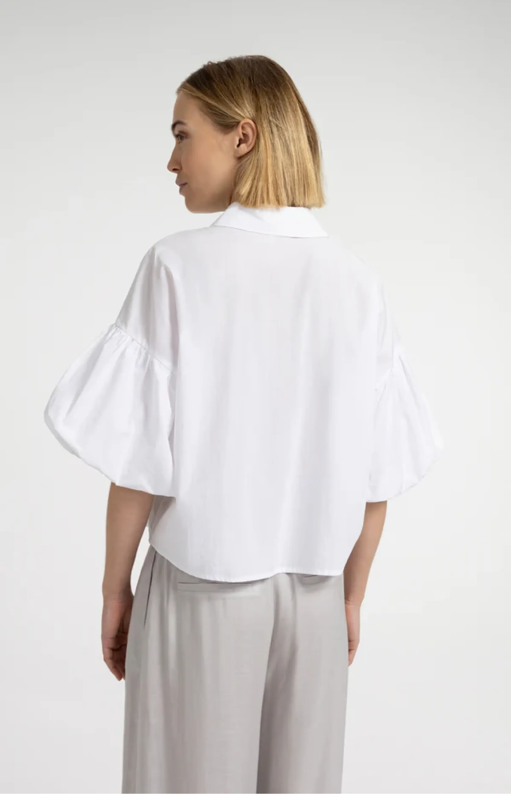 Bluse mit Ballonärmeln