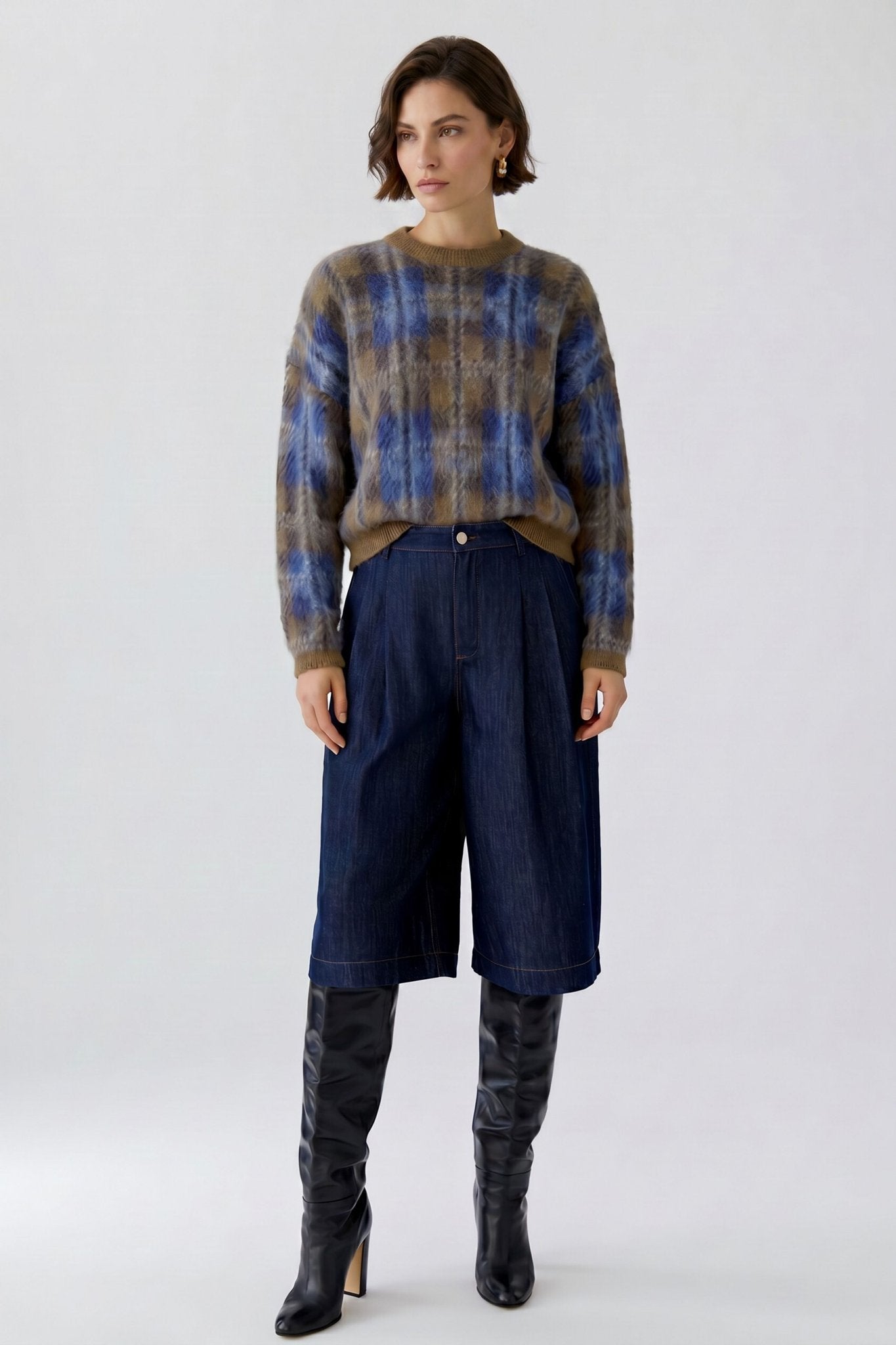 Strickpullover mit Print