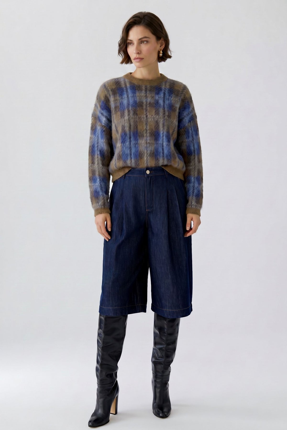 Strickpullover mit Print