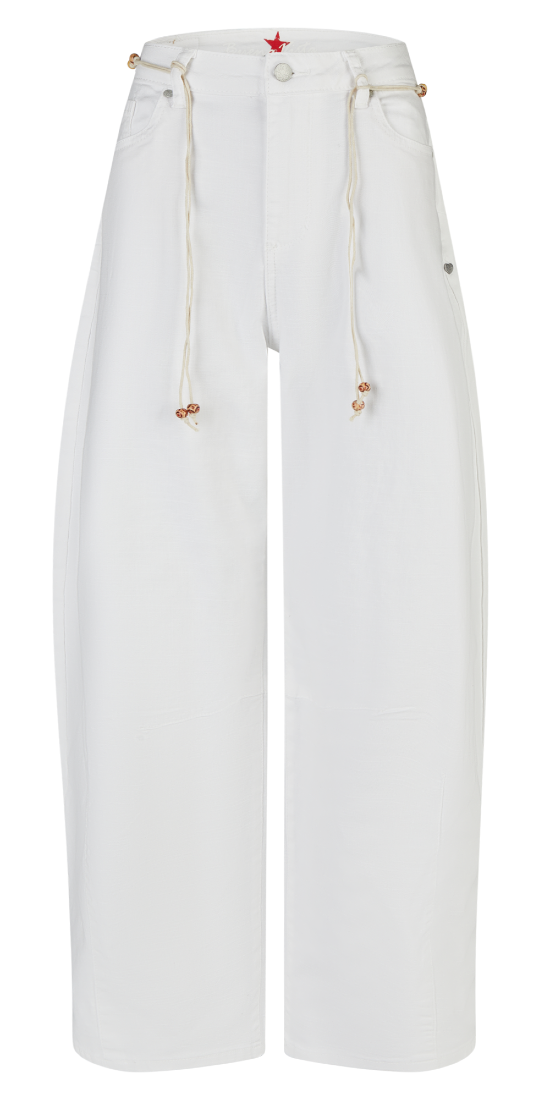 Jeanshose BARREL mit Perlengürtel