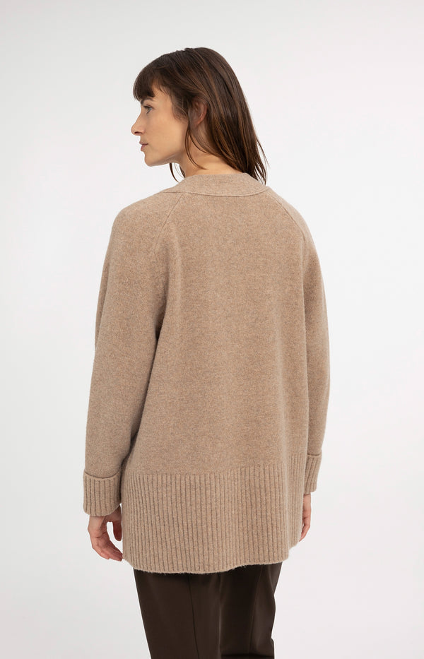 Oversize-Rippstrickcardigan